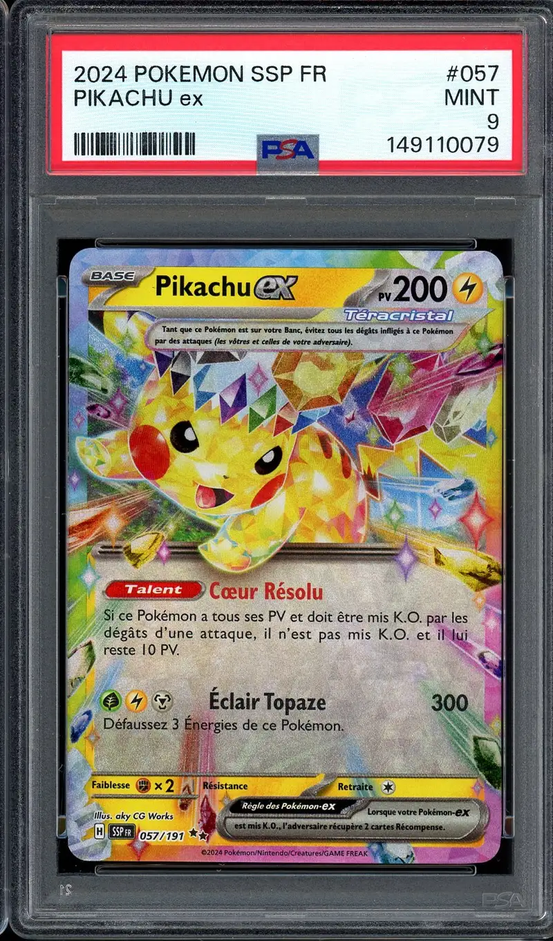 PSA 9 Pikachu Ex