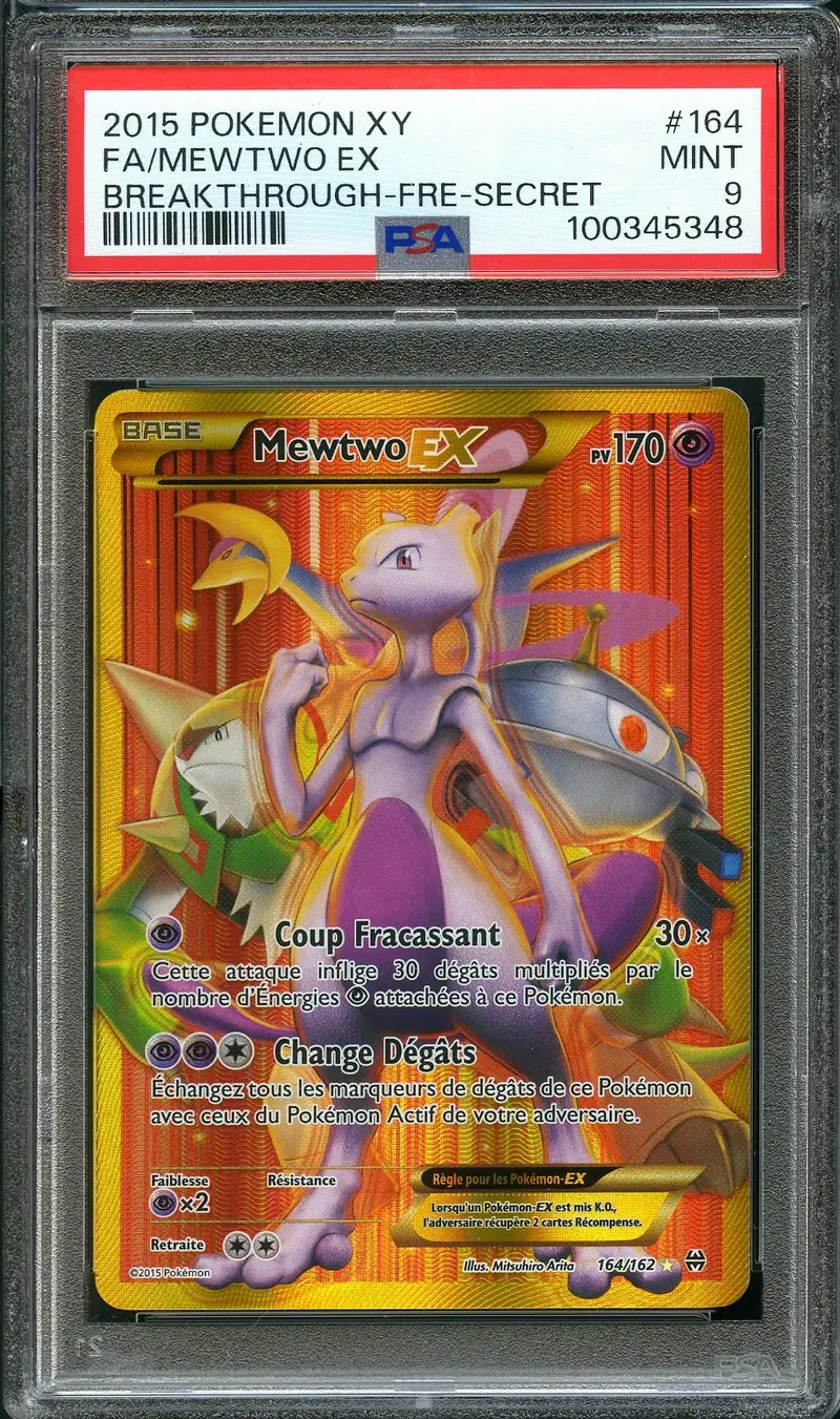 PSA 9 Mewtwo Ex Gold