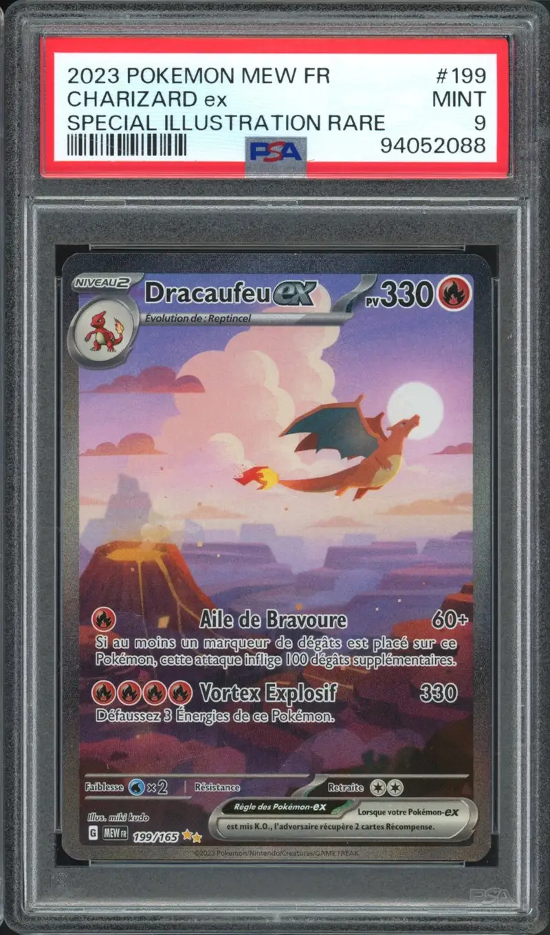 PSA 9 Dracaufeu Ex