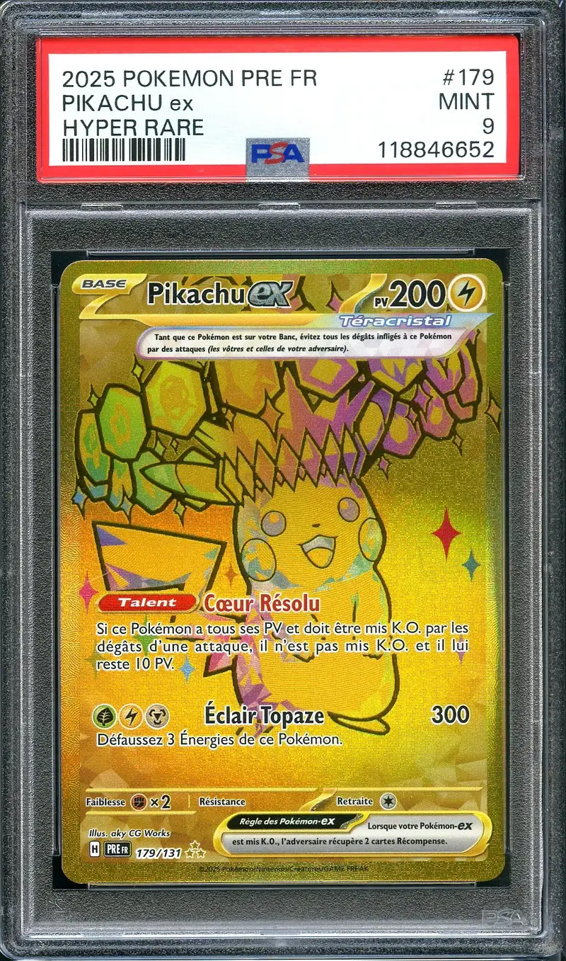 PSA 9 Pikachu Ex Gold