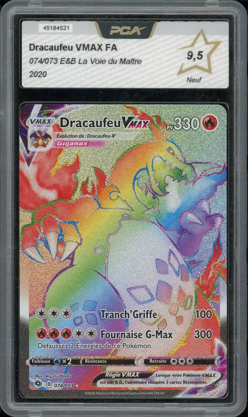 PCA 9.5 Dracaufeu VMax Rainbow