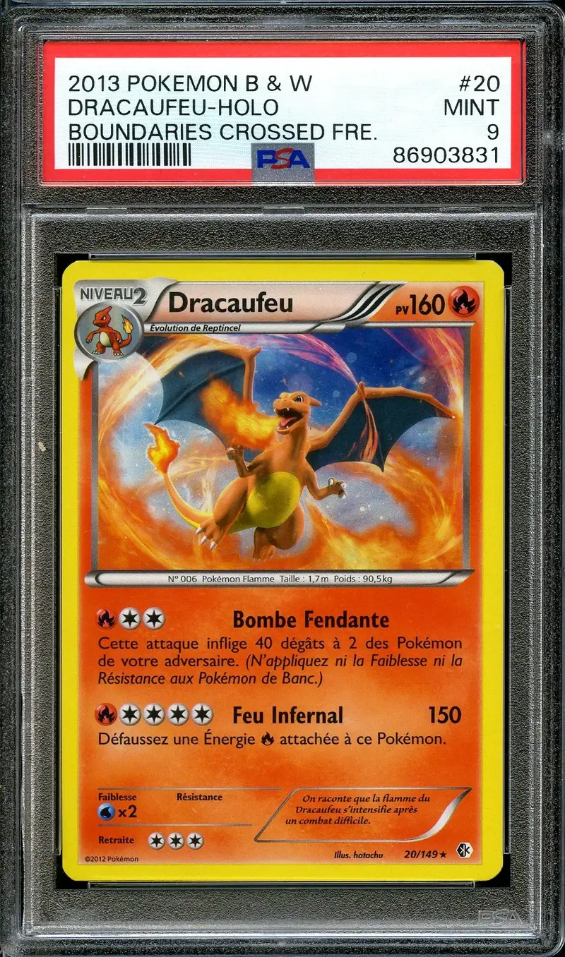 PSA 9 Dracaufeu Holo