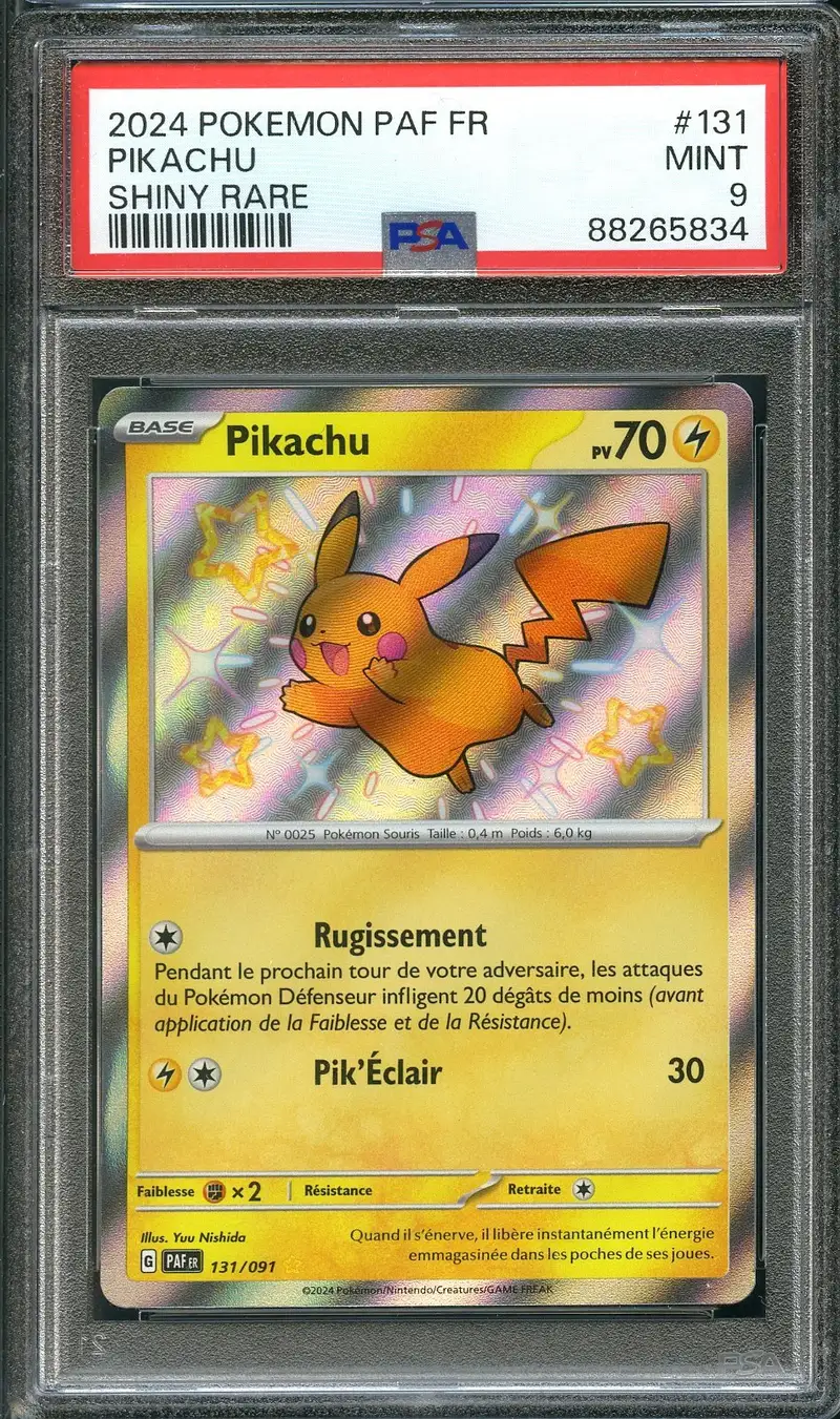 PSA 9 Pikachu Shiny