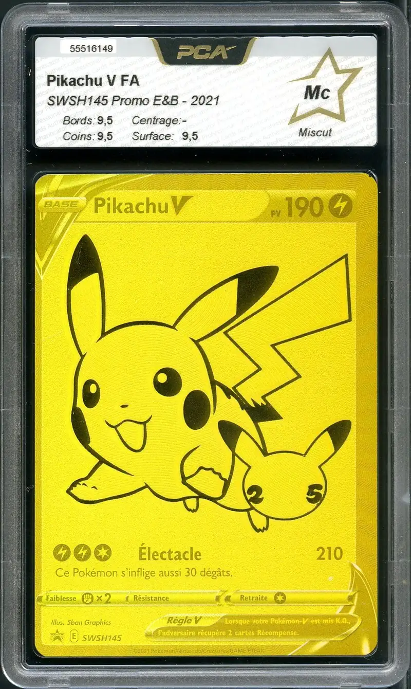 PCA Auth Pikachu V gold