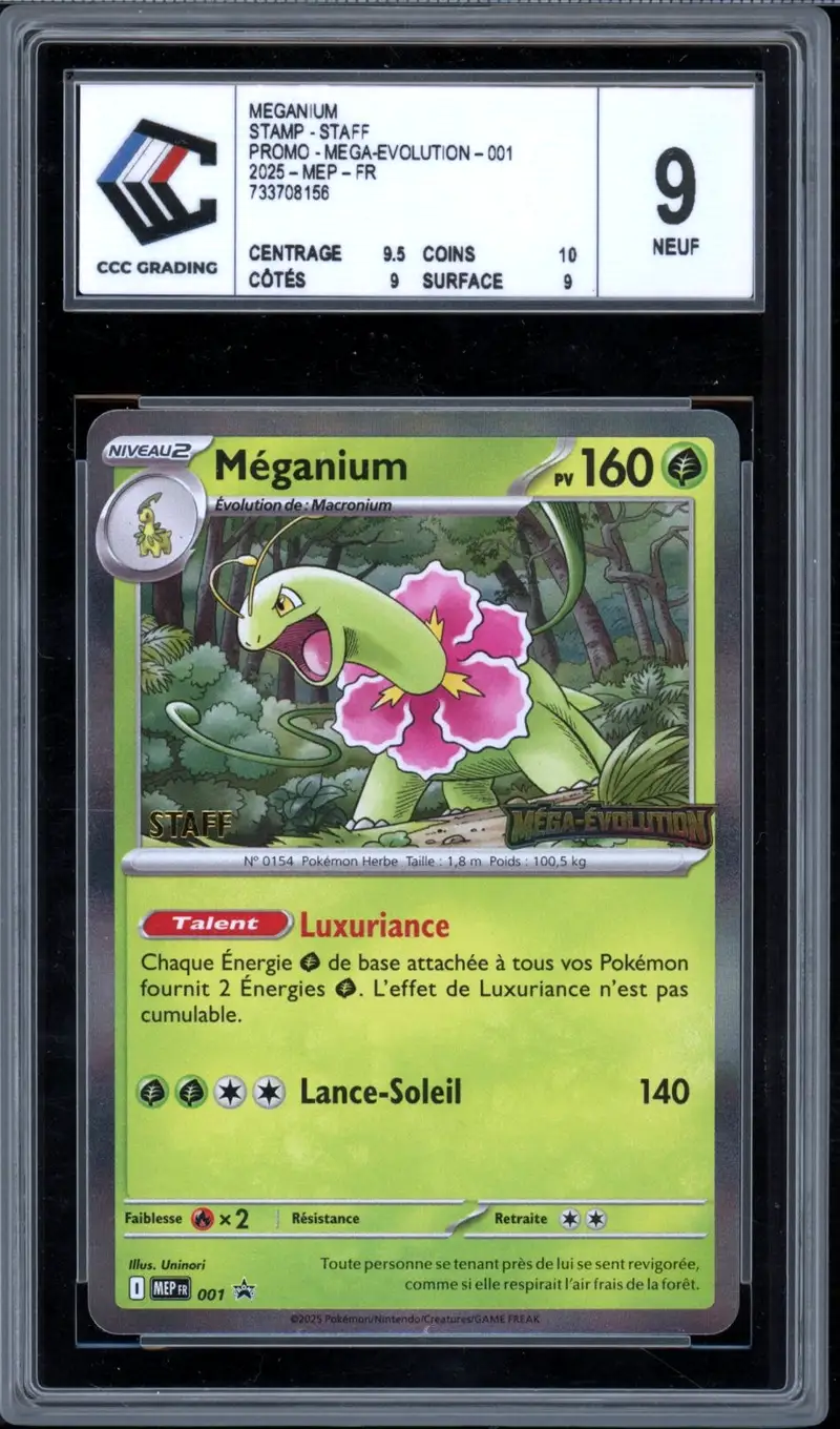 CCC 9 Méganium Holo Prerelease Staff