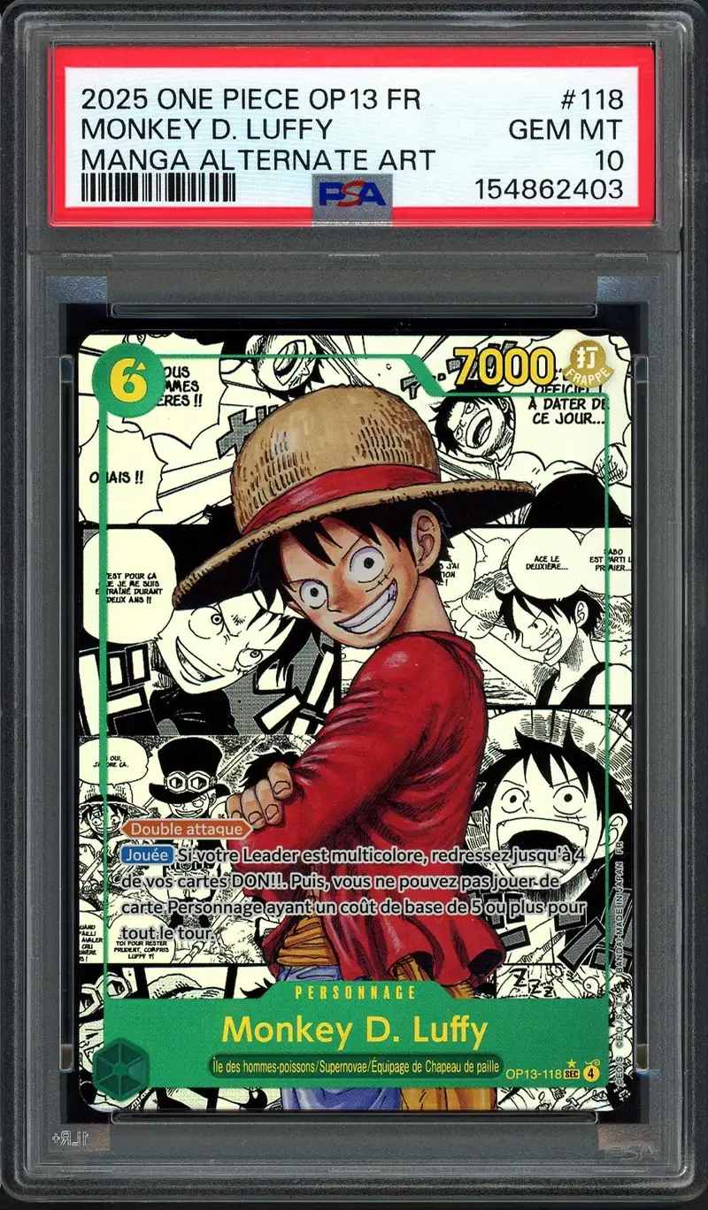 PSA 10 Monkey D. Luffy Manga