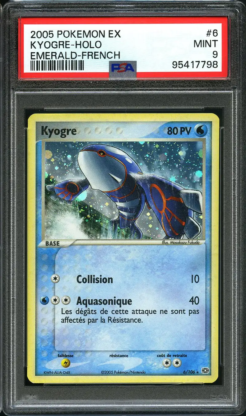 PSA 9 Kyogre Holo