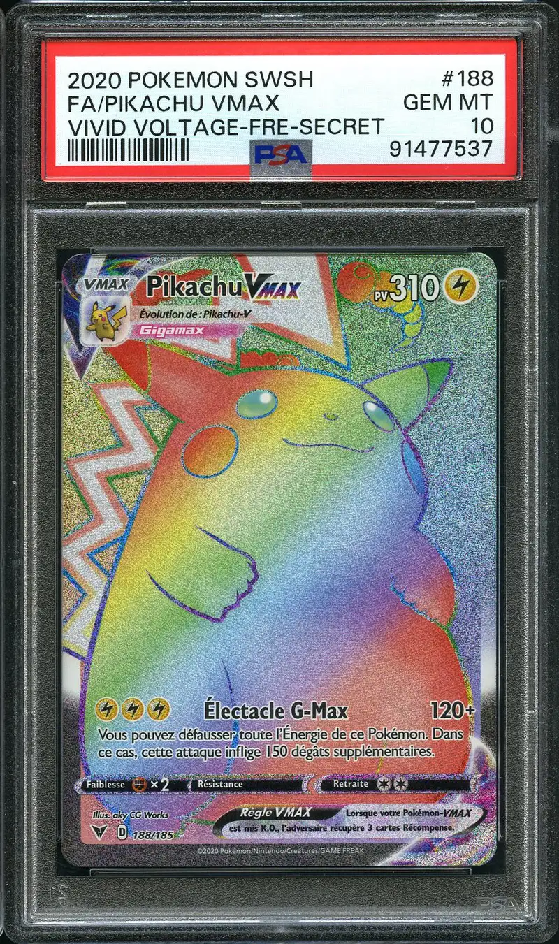 PSA 10 Pikachu VMax Rainbow