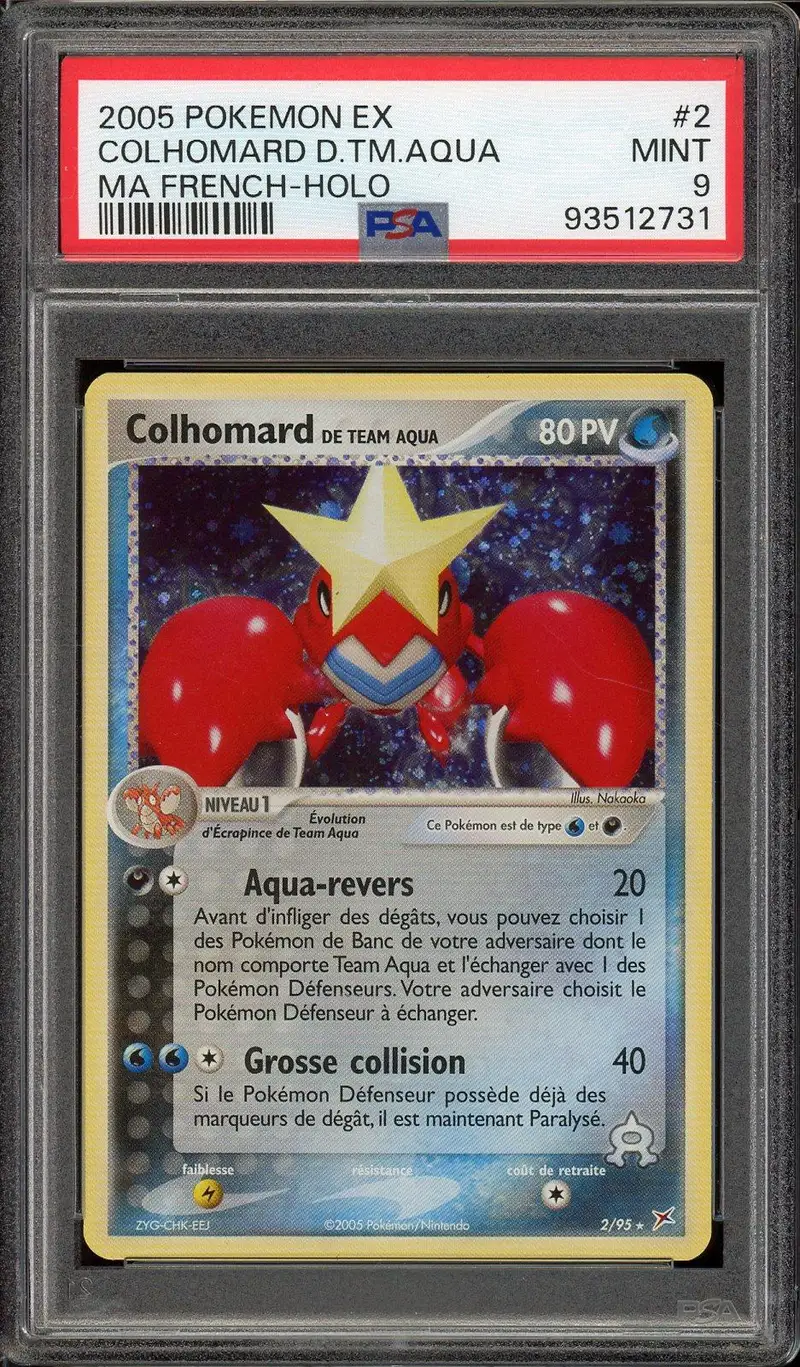 PSA 9 Colhomard de Team Aqua Holo