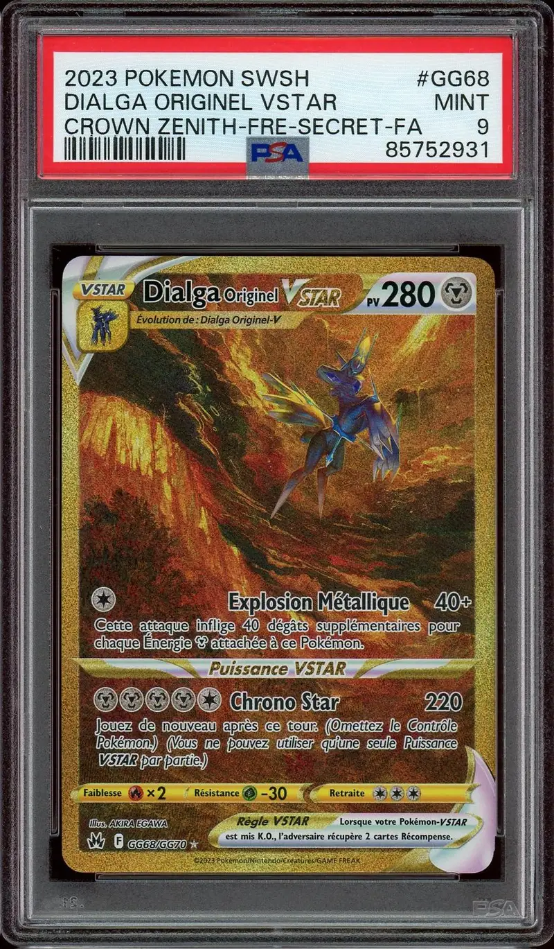 PSA 9 Dialga Originel VStar Gold