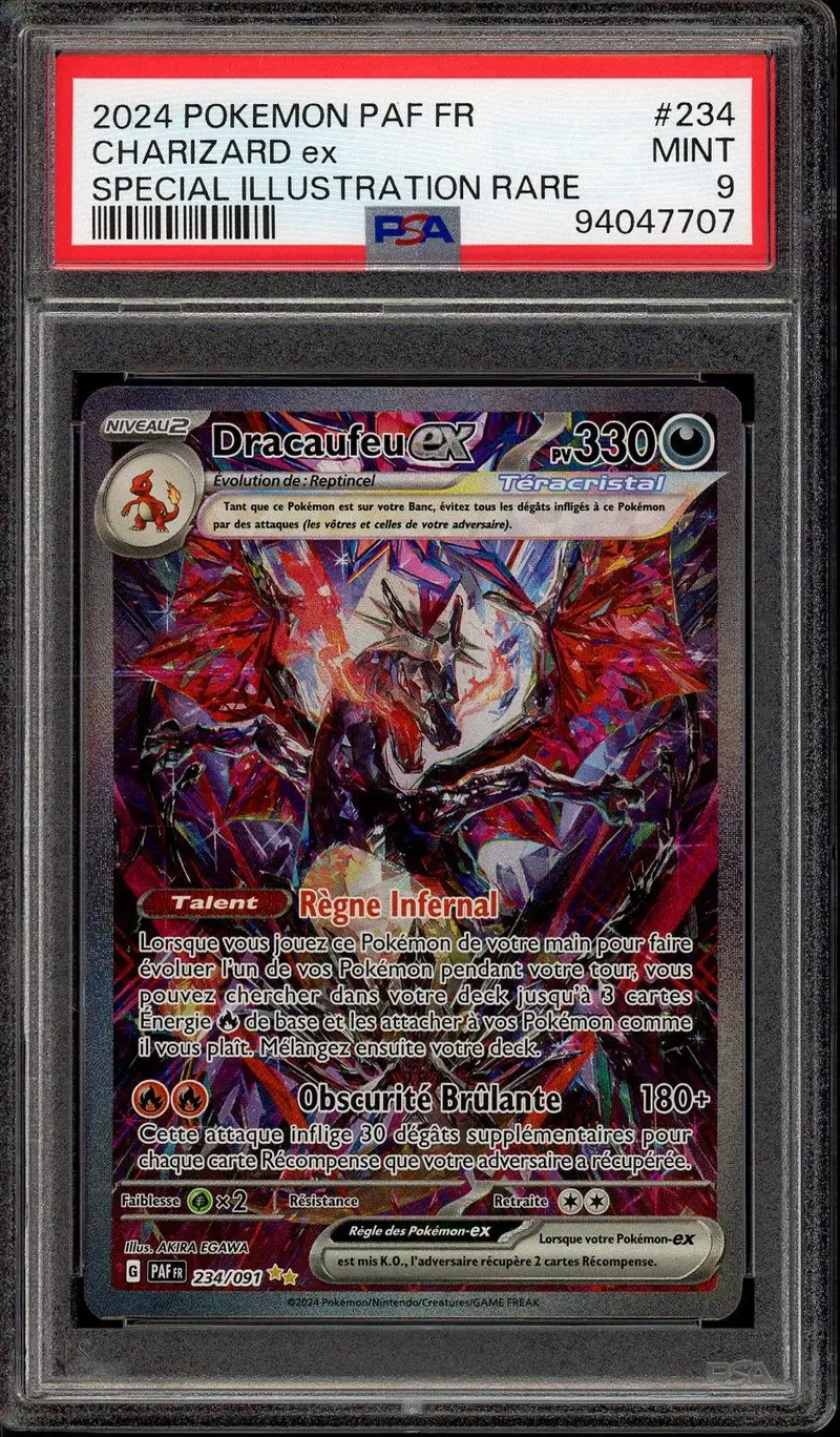 PSA 9 Dracaufeu Ex