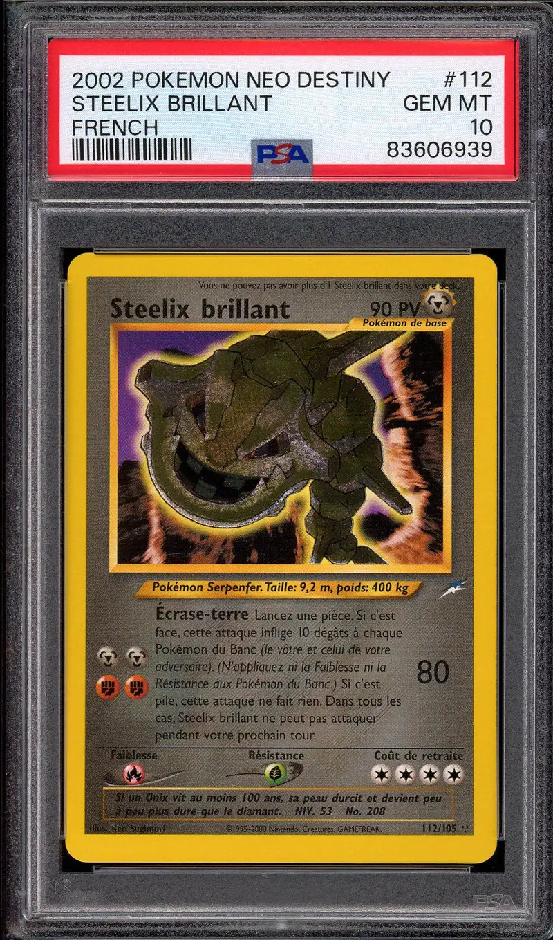 PSA 10 Steelix Brillant Holo