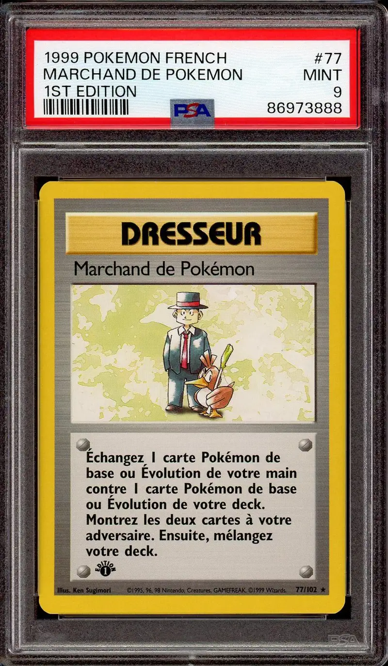 PSA 9 Marchand de Pokémon