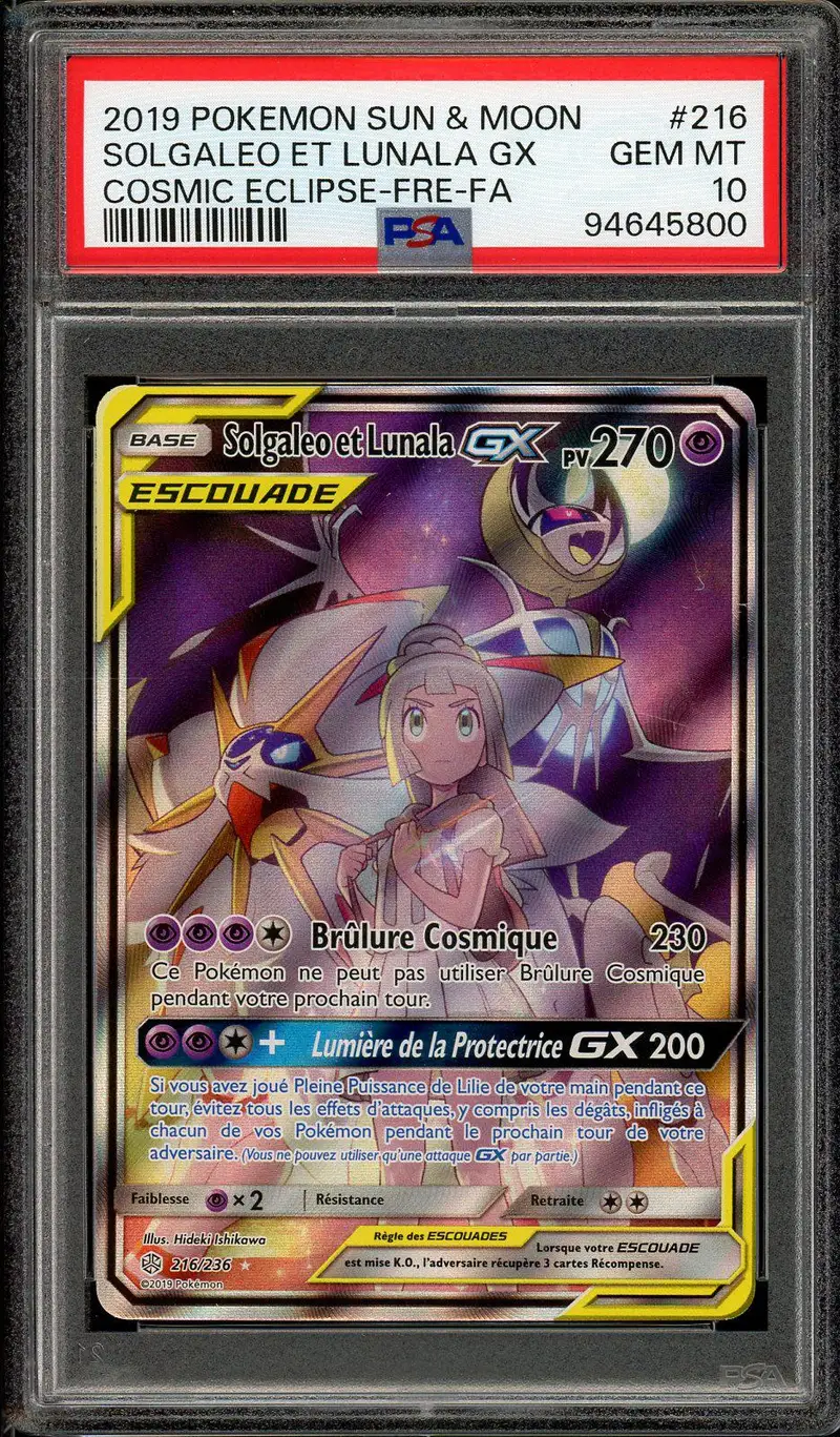 PSA 10 Solgaleo et Lunala Gx