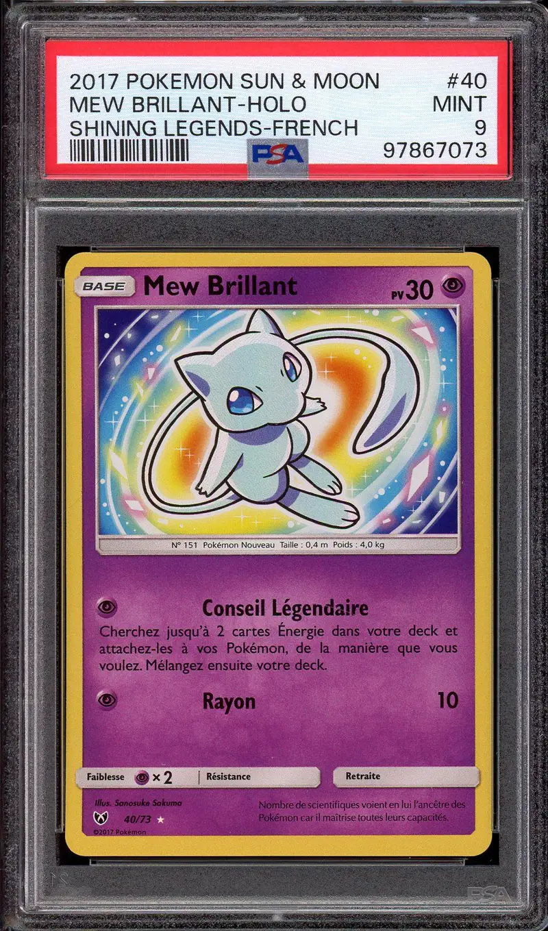 PSA 9 Mew Brillant
