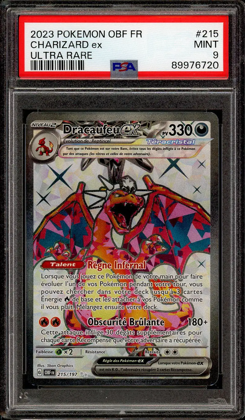 PSA 9 Dracaufeu Ex
