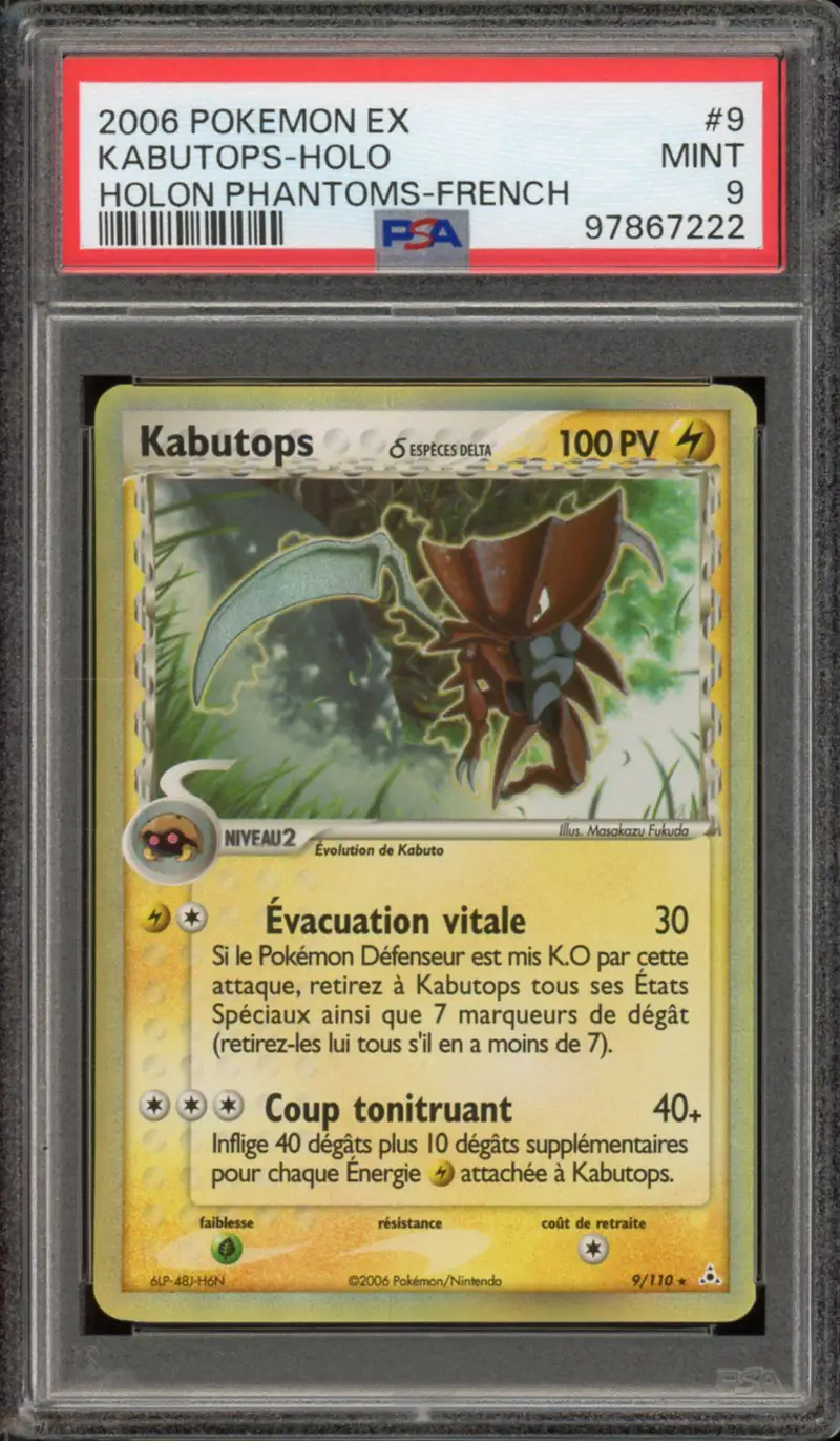 PSA 9 Kabutops Holo