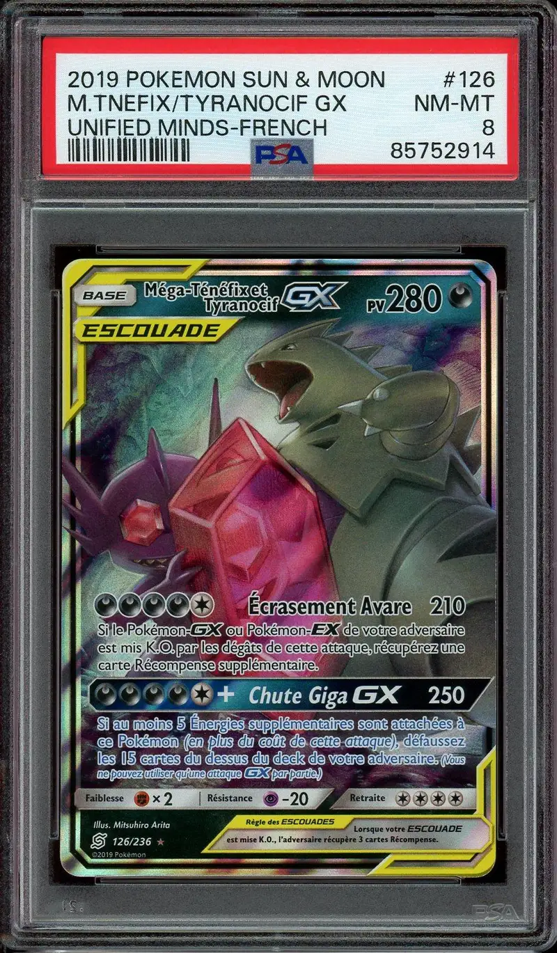 PSA 8 Méga-Ténéfix et Tyranocif GX