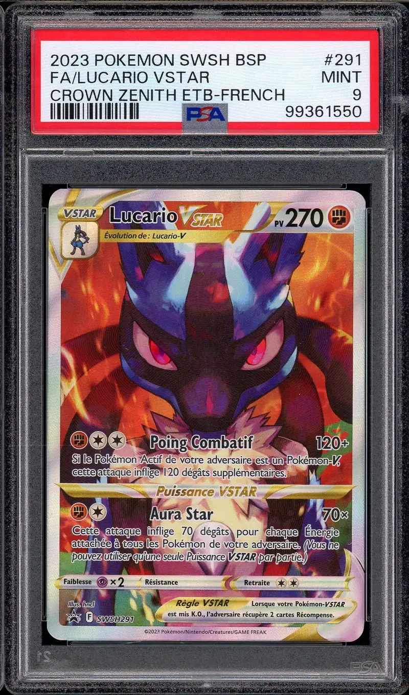 PSA 9 Lucario VStar
