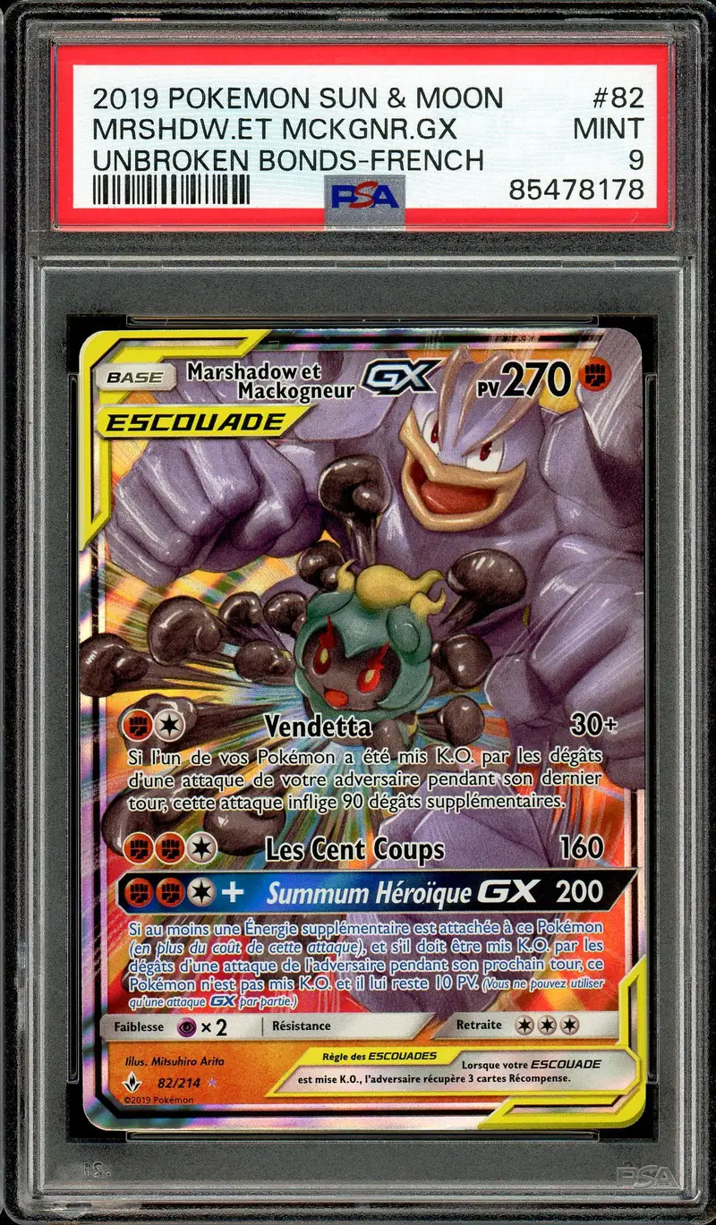 PSA 9 Marshadow et Mackogneur Gx