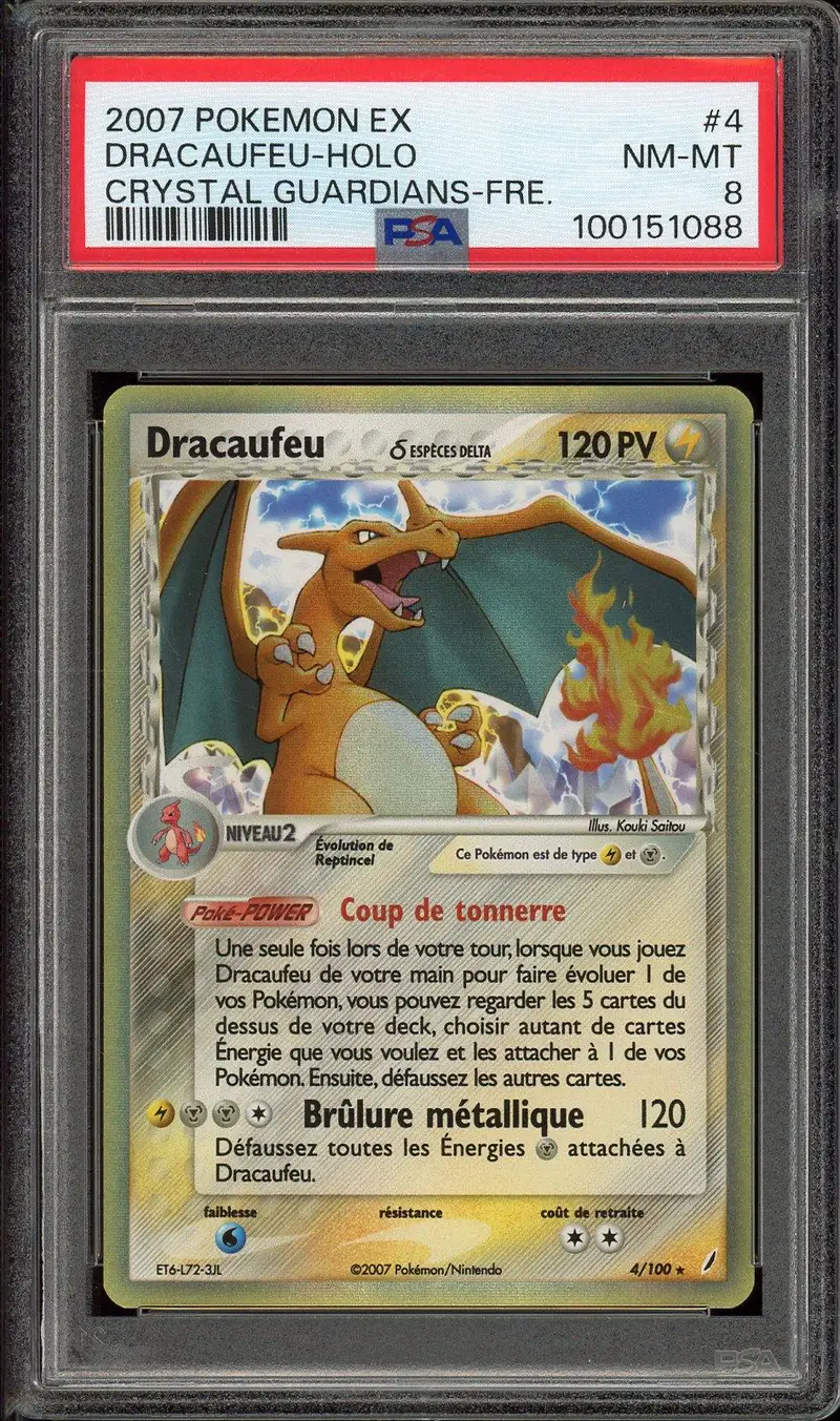 PSA 8 Dracaufeu Holo