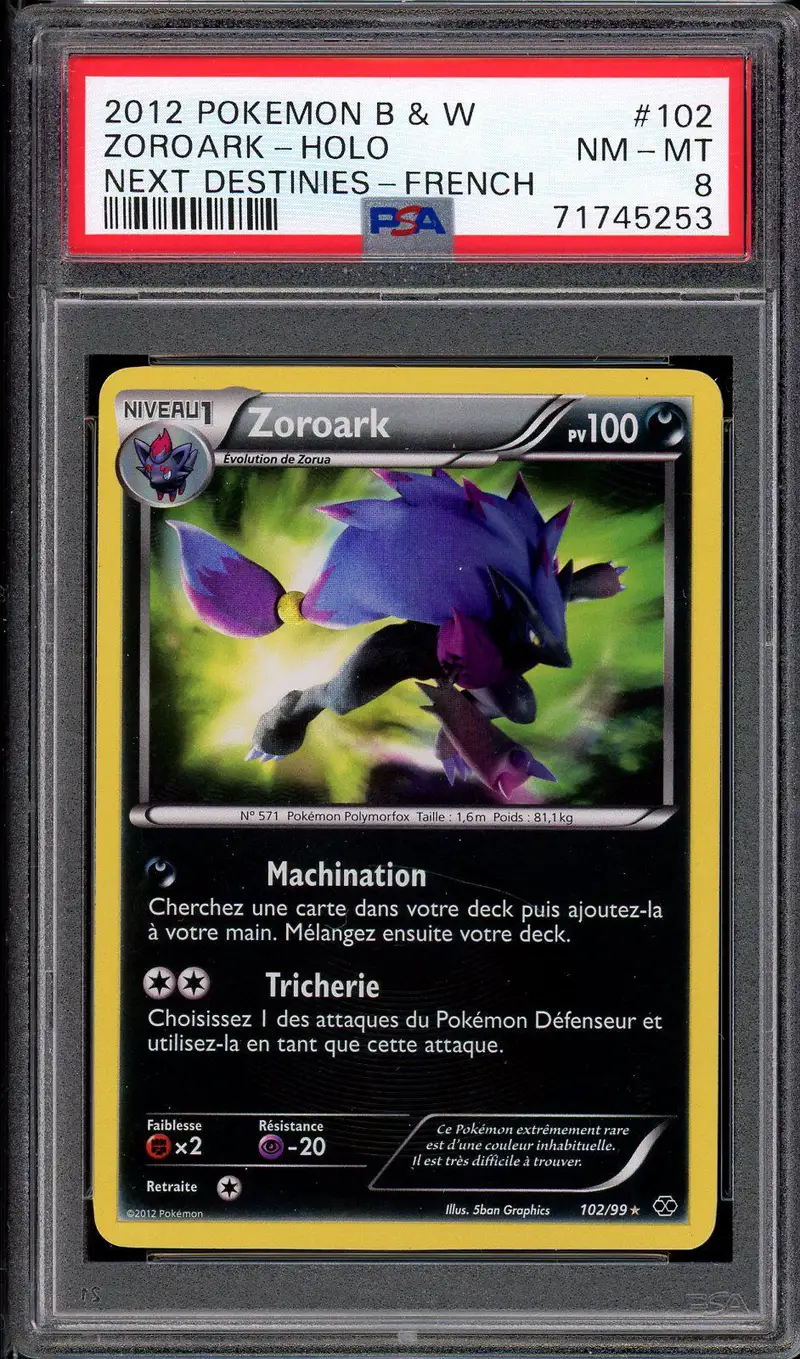 PSA 8 Zoroark Holo