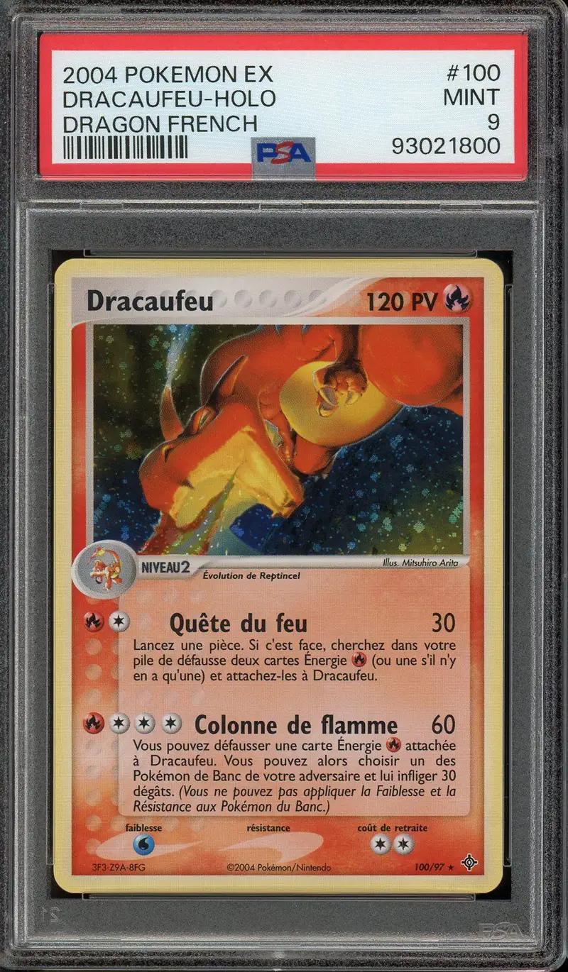 PSA 9 Dracaufeu Holo