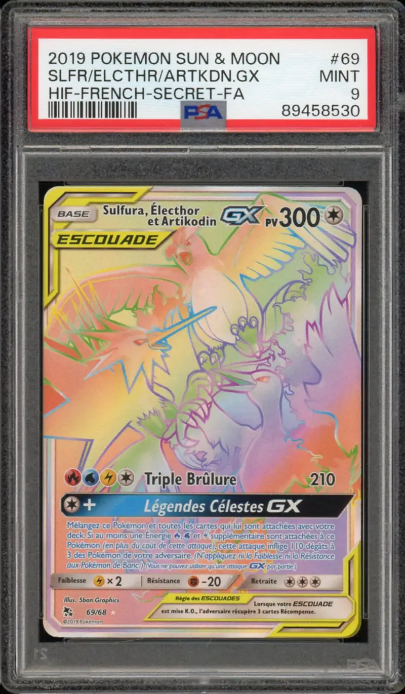 PSA 9 Sulfura, Électhor et Artikodin Gx Rainbow