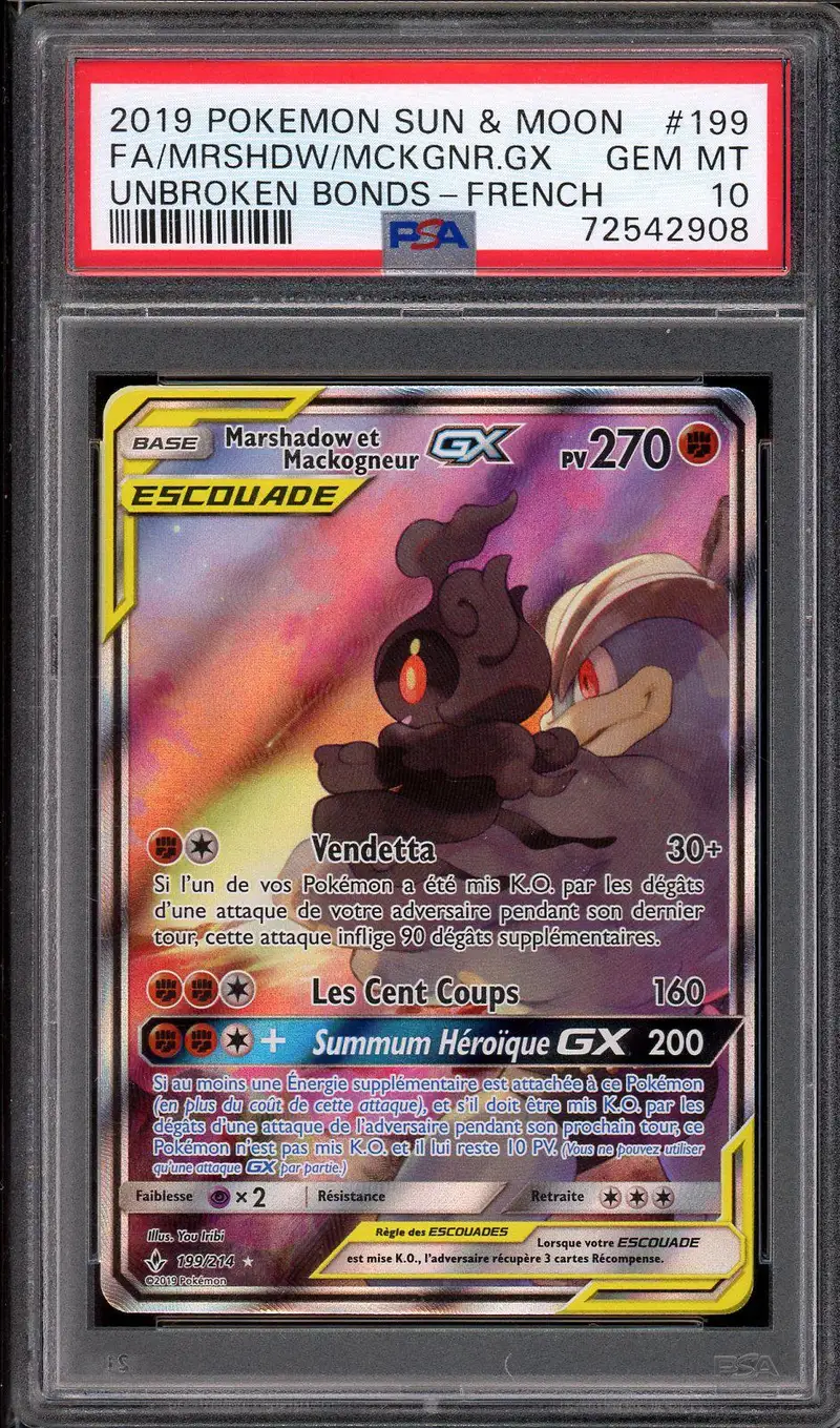 PSA 10 Marshadow et Mackogneur Gx