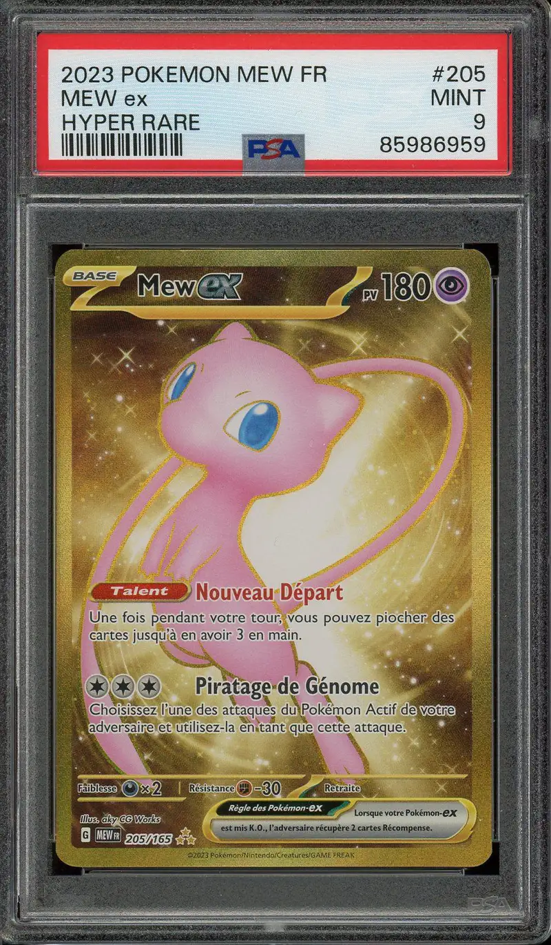PSA 9 Mew Ex Gold