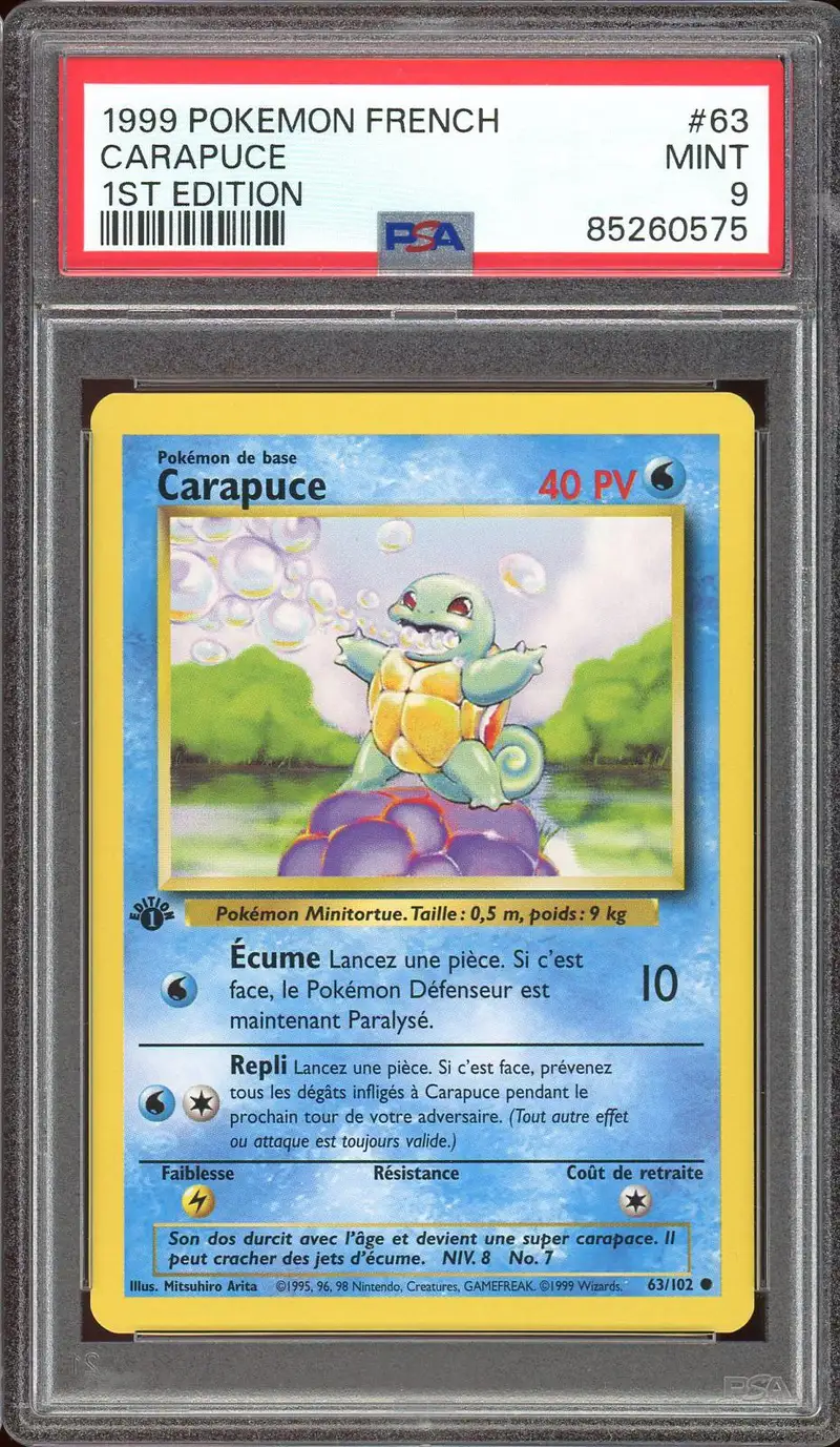 PSA 9 Carapuce
