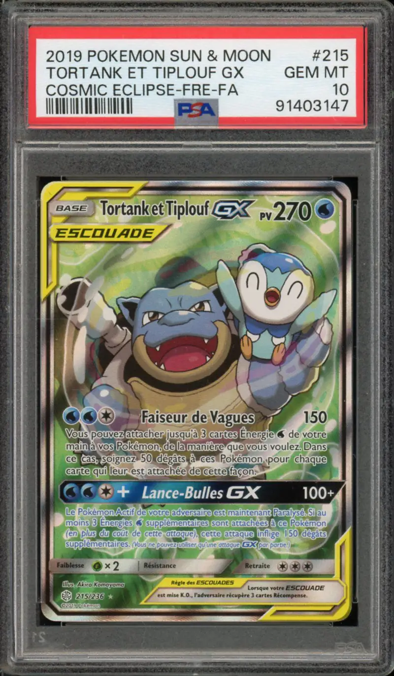 PSA 10 Tortank et Tiplouf Gx