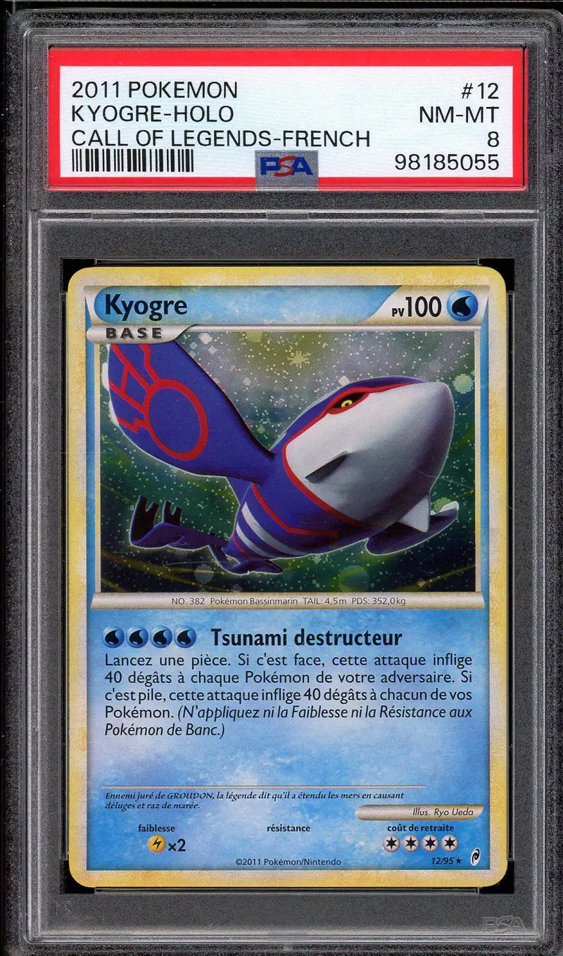 PSA 8 Kyogre Holo