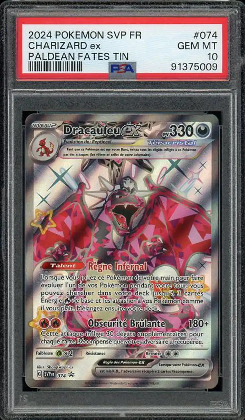 PSA 10 Dracaufeu Ex