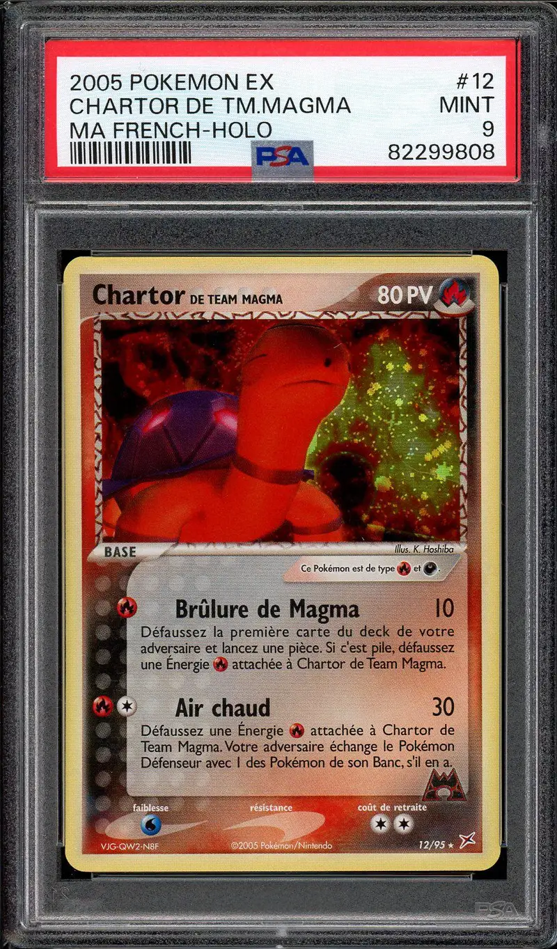 PSA 9 Chartor de Team Magma Holo