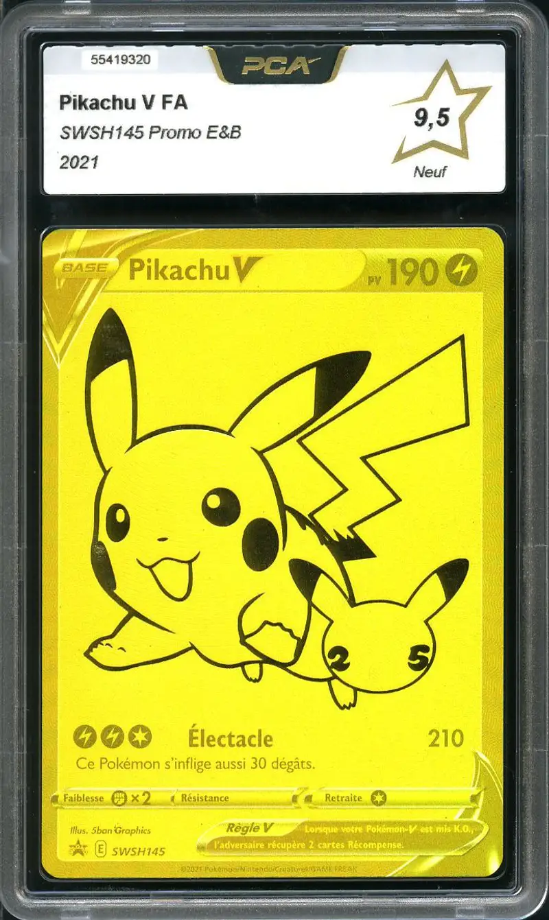 PCA 9.5 Pikachu V Gold