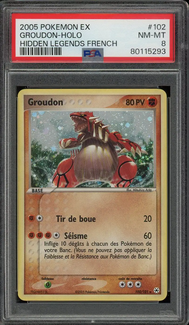 PSA 8 Groudon Holo