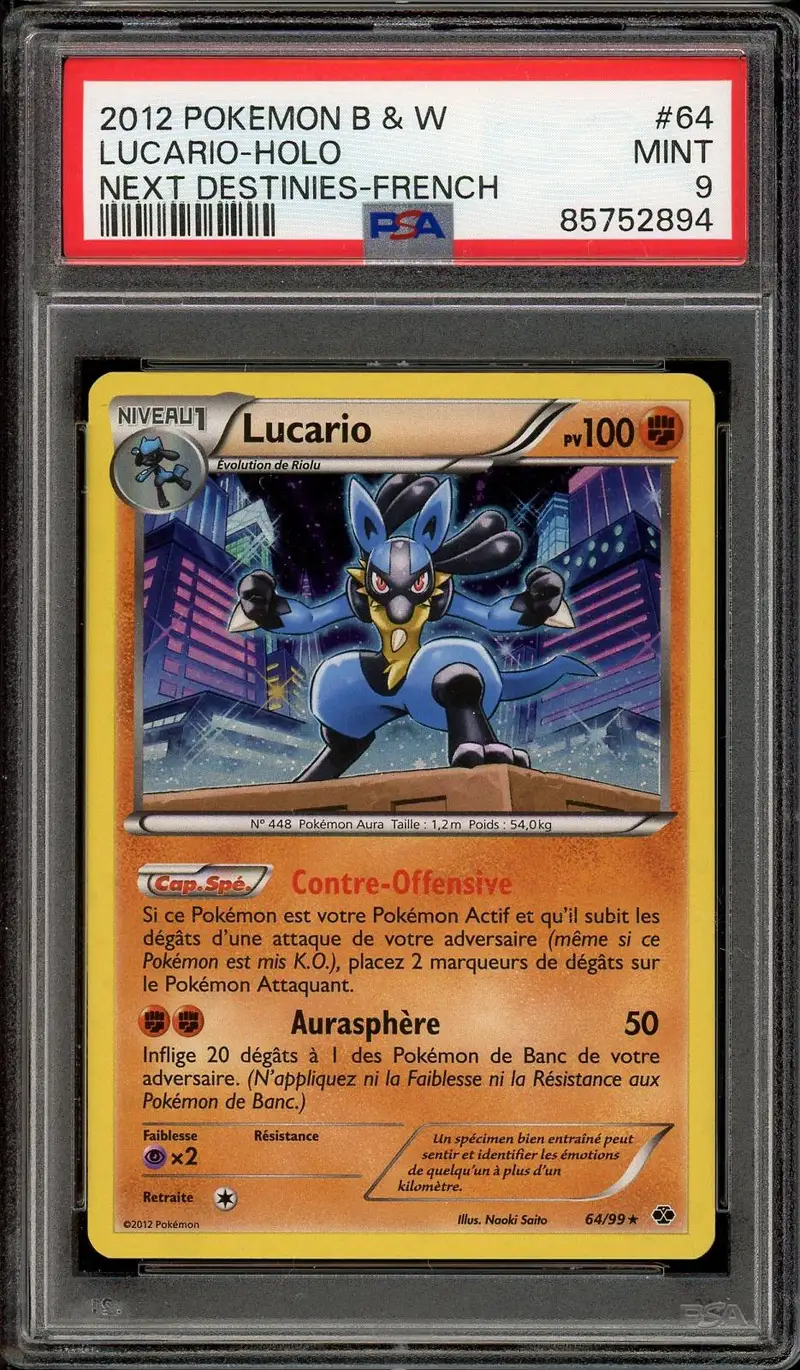 PSA 9 Lucario Holo