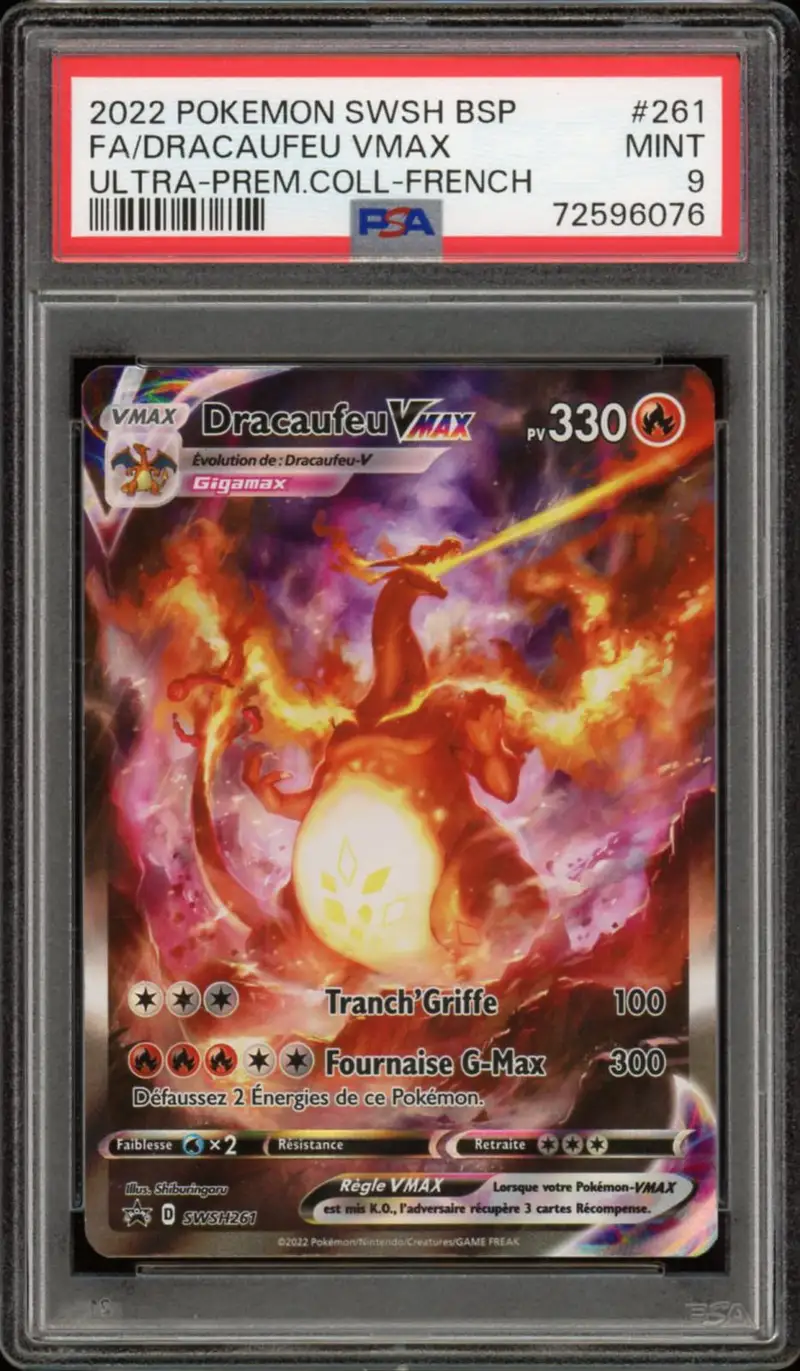PSA 9 Dracaufeu VMax