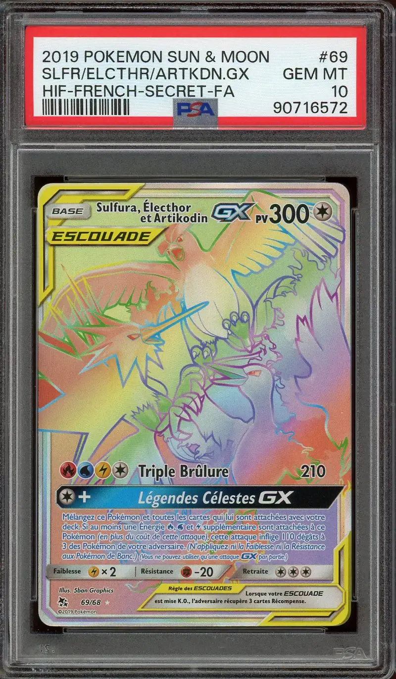 PSA 10 Sulfura, Électhor et Artikodin Gx Rainbow