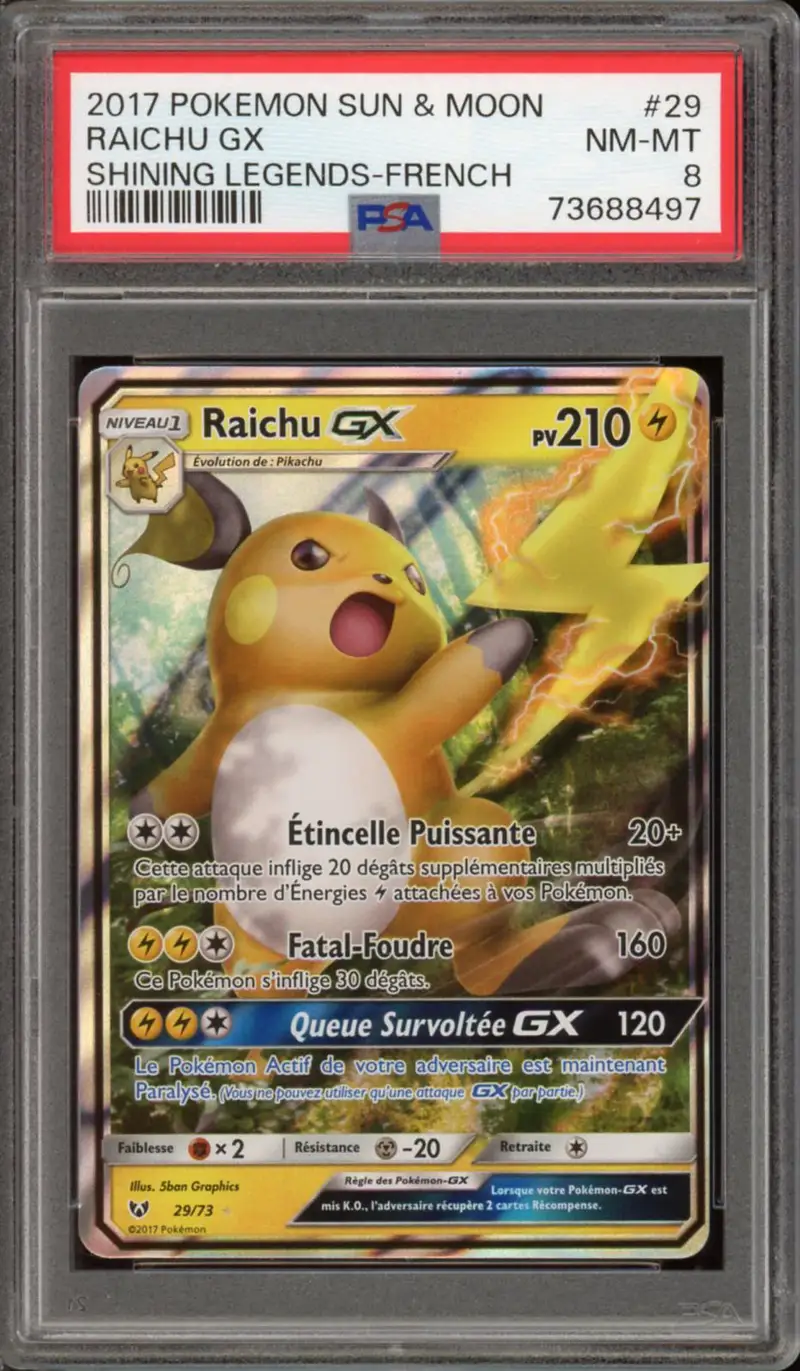 PSA 8 Raichu Gx