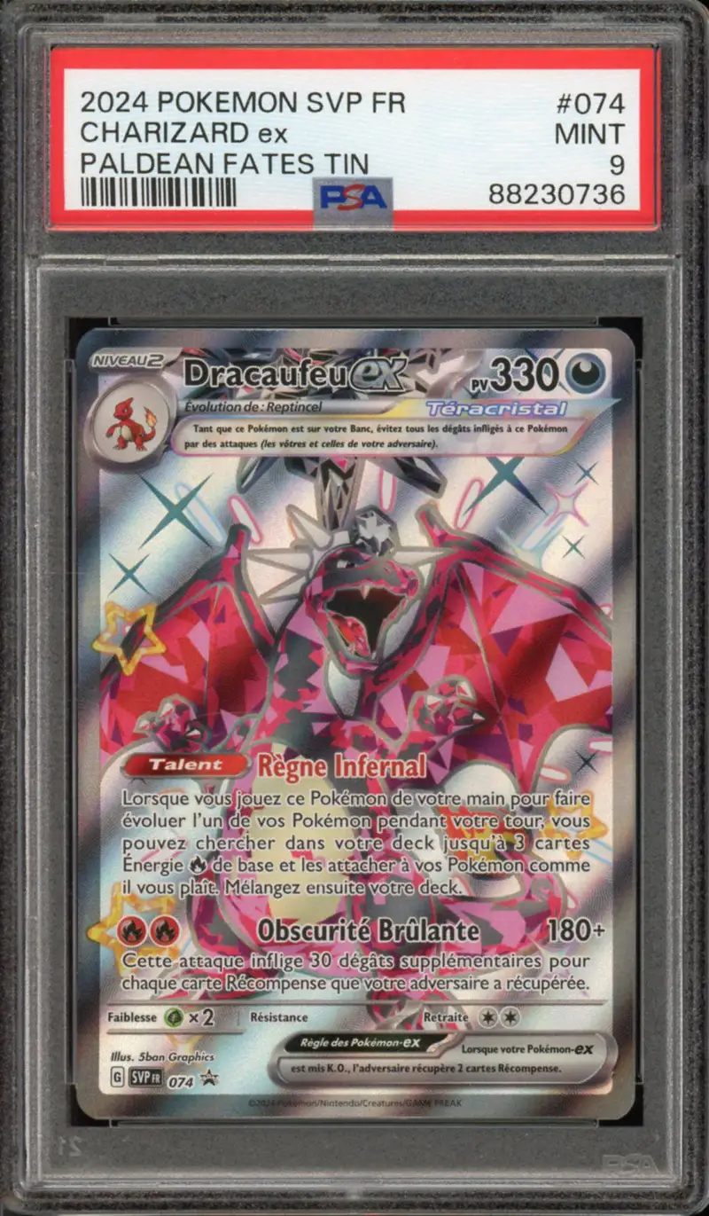 PSA 9 Dracaufeu Ex