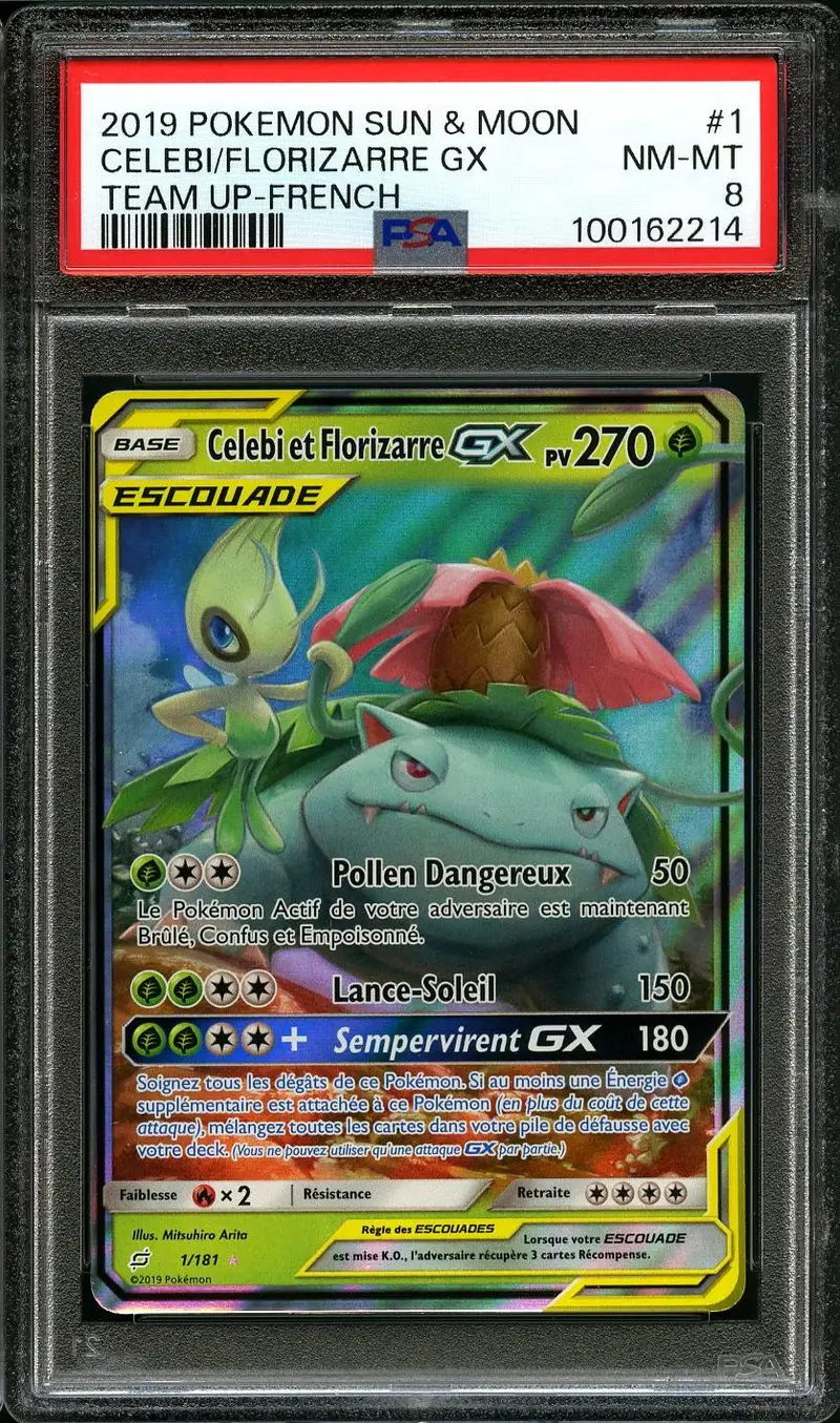 PSA 8 Celebi et Florizarre Gx