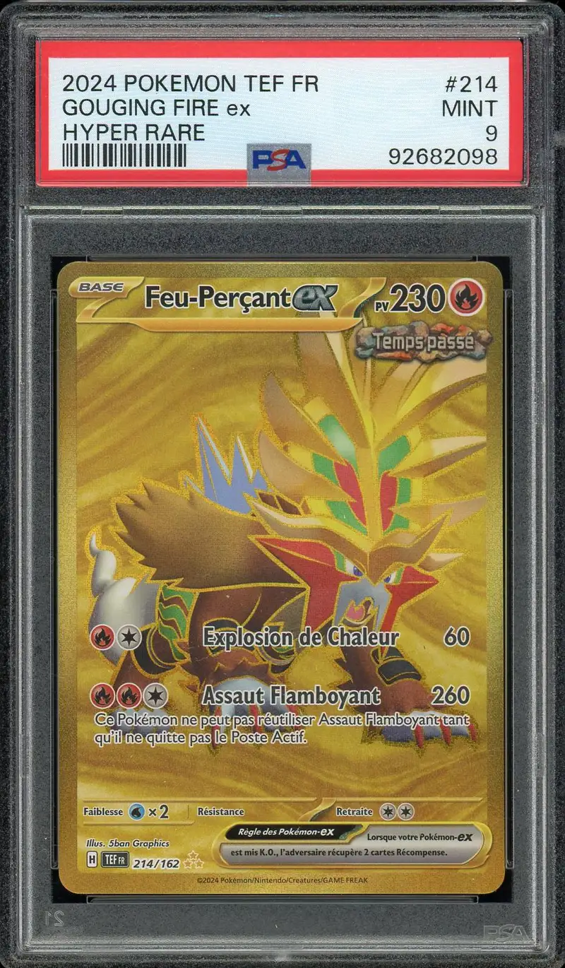 PSA 9 Feu-Perçant Ex Gold