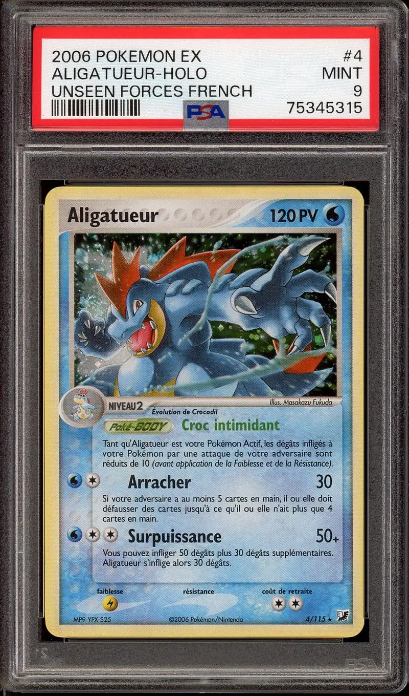 PSA 9 Aligatueur Holo