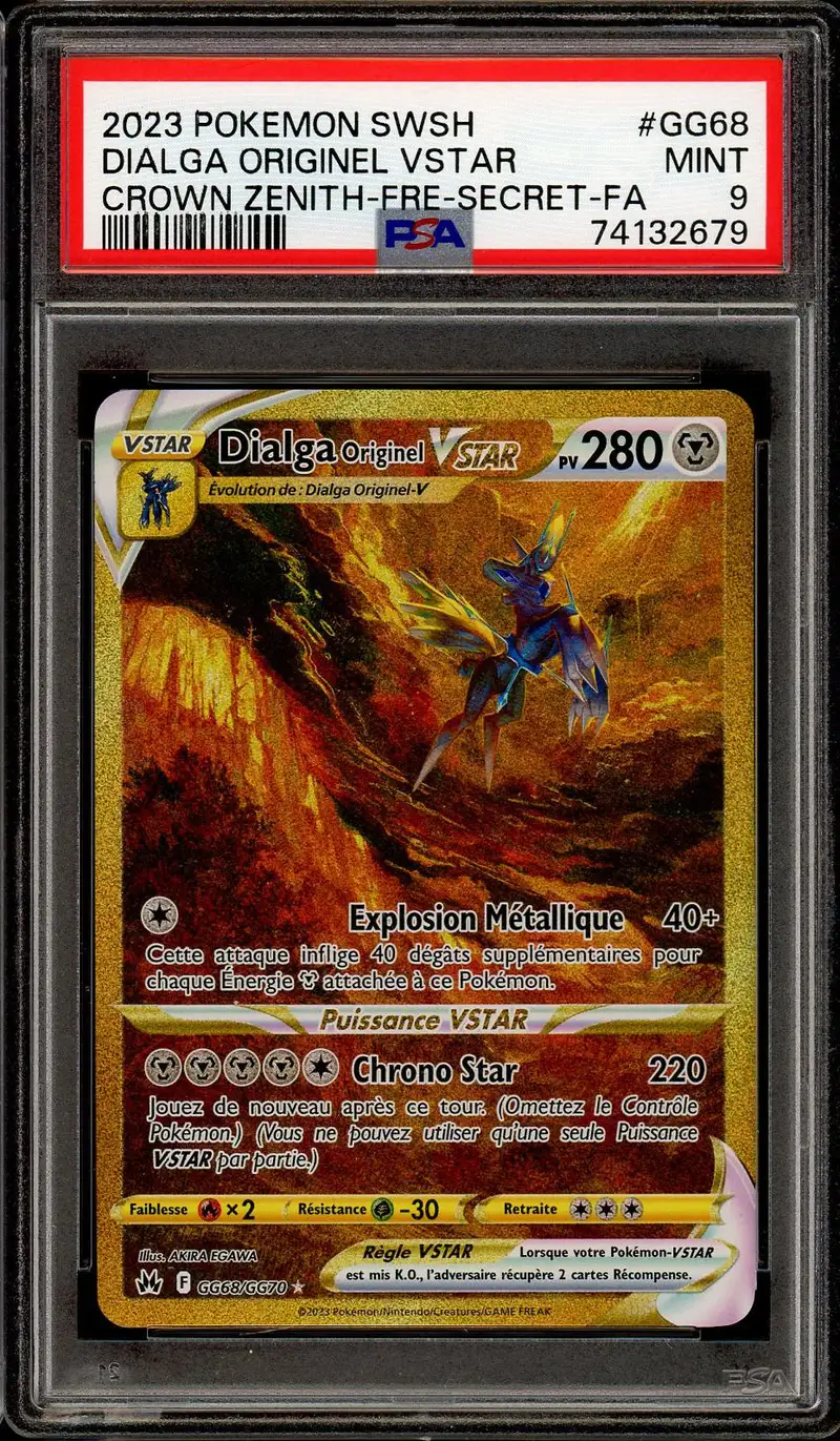PSA 9 Dialga Originel VStar Gold