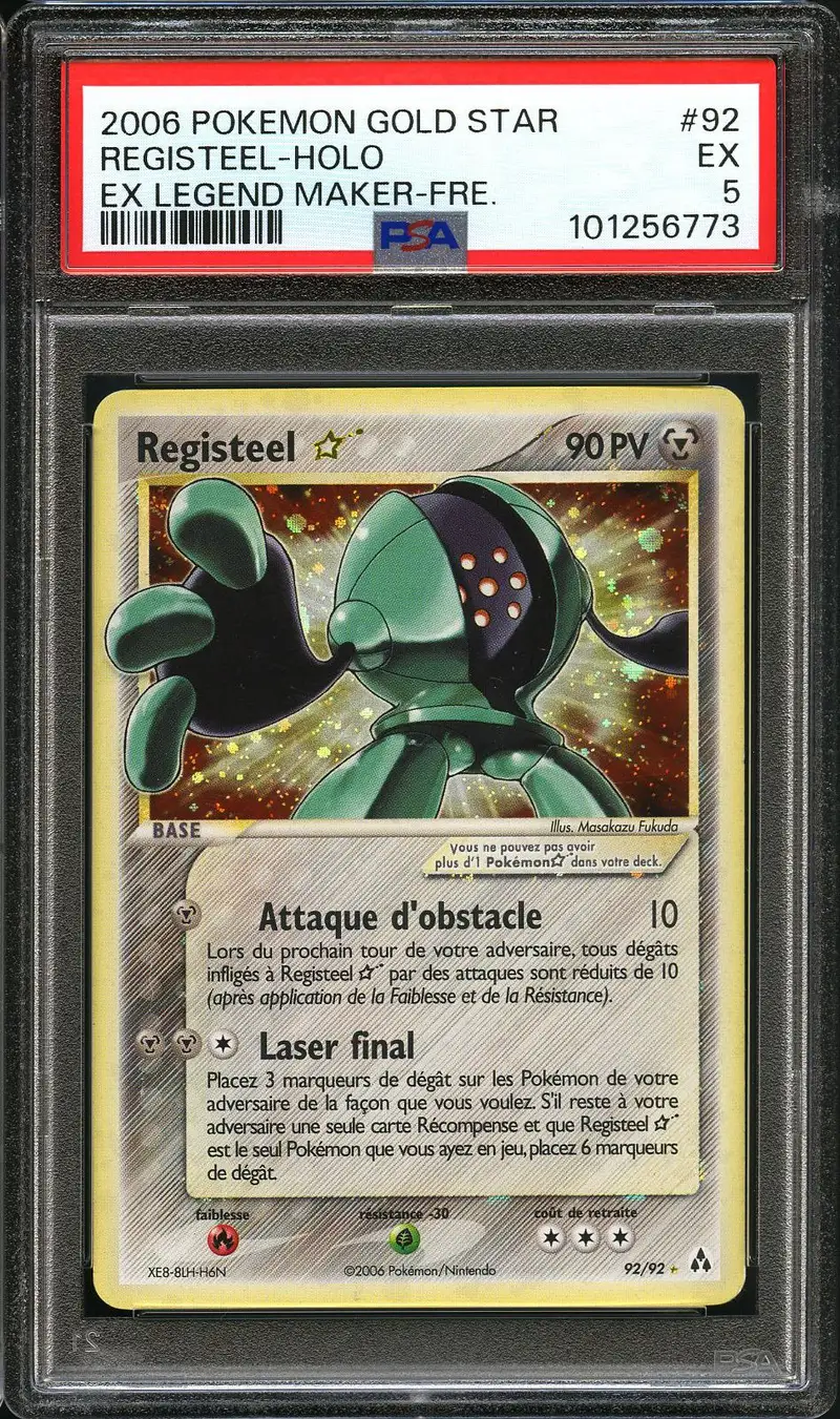 PSA 5 Registeel Gold Star
