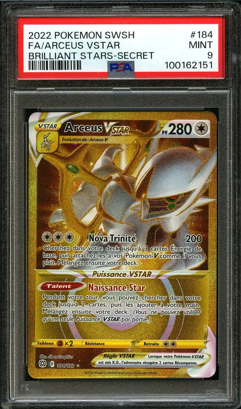 PSA 9 Arceus VStar Gold