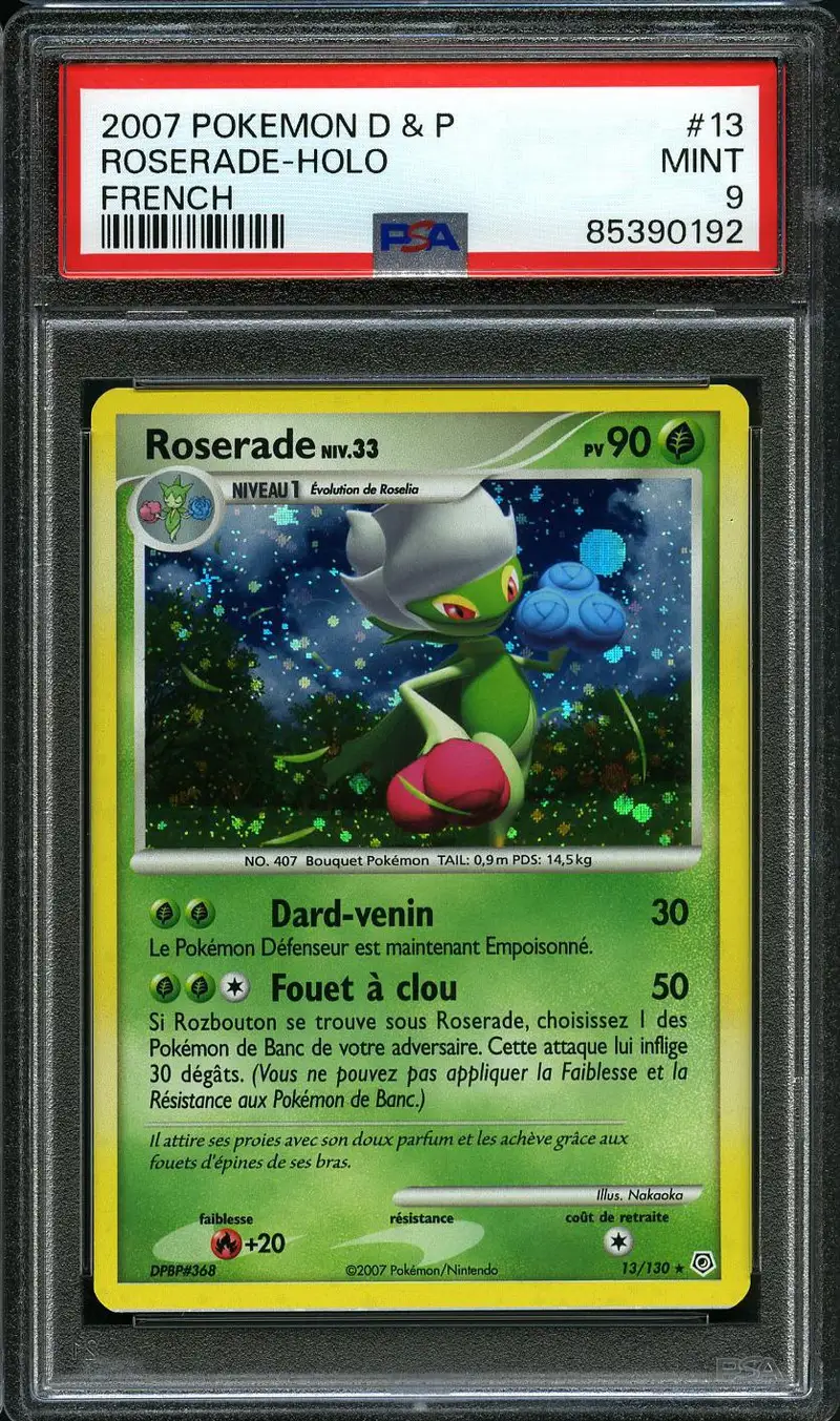 PSA 9 Roserade Holo