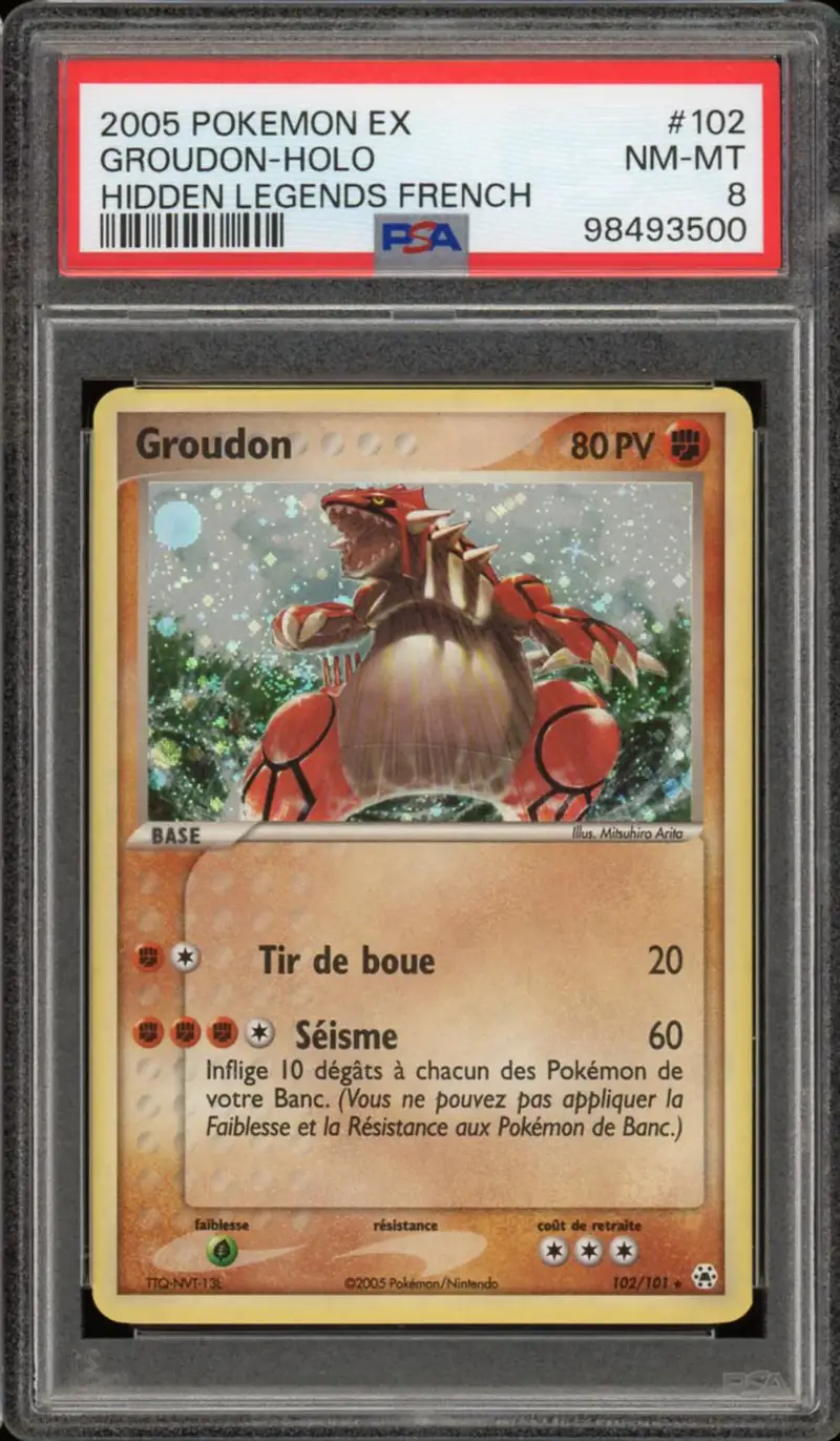 PSA 8 Groudon Holo
